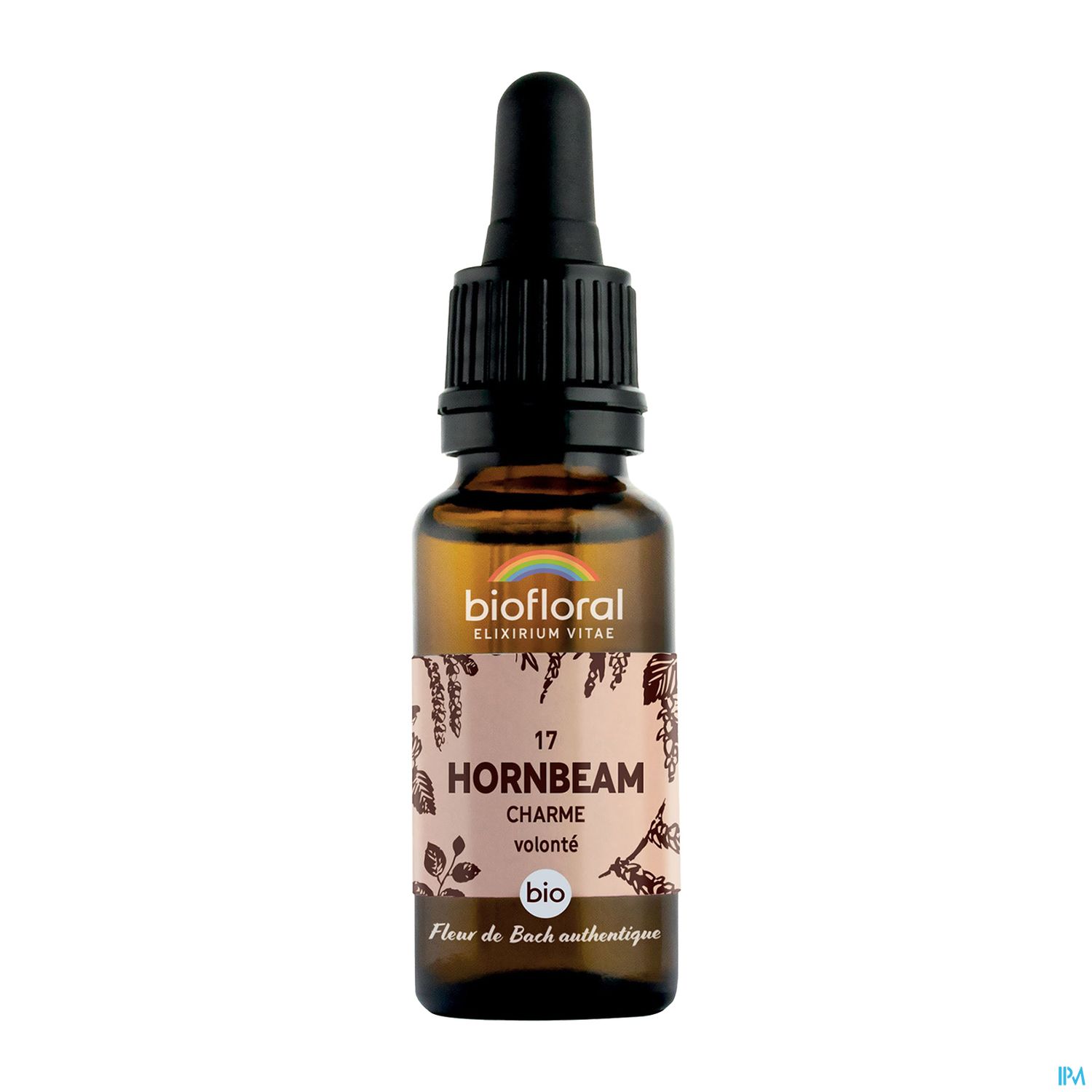 Biofloral 17 Hornbeam. Charme Compte Gouttes Bio Demeter 20ml
