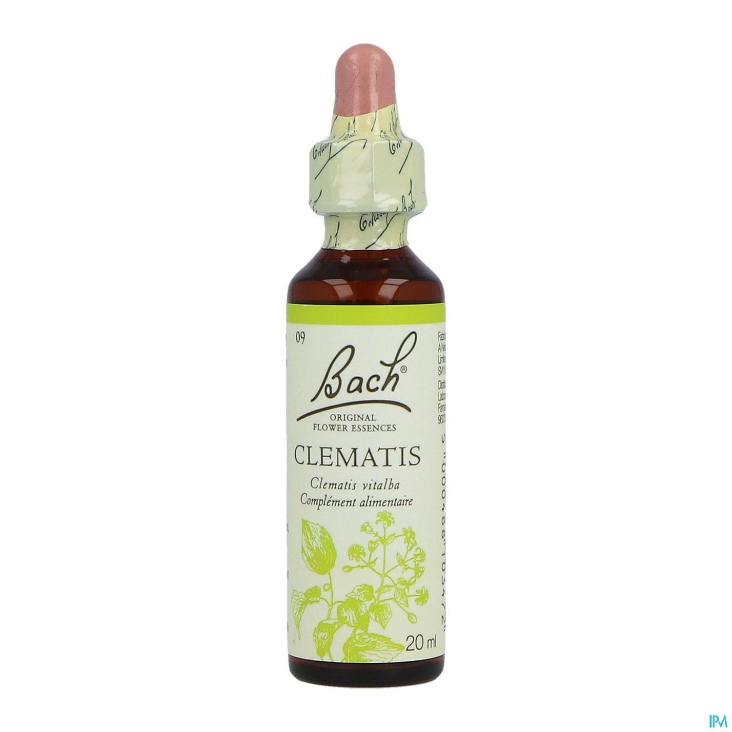 Fleurs De Bach Original 09 Clematis Compte Gouttes 20ml