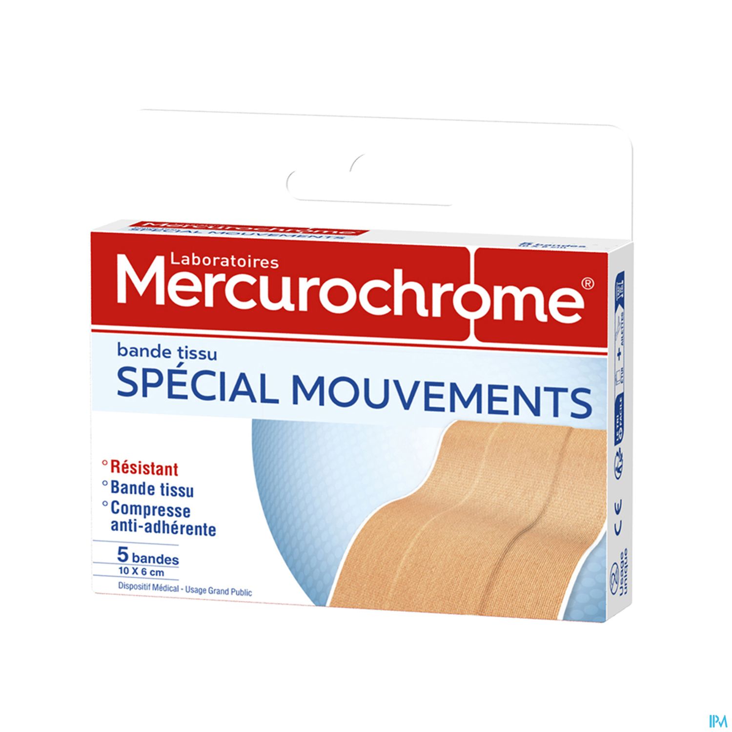 MERCUROCHROME BDE TISSU 10CMX6CM 5