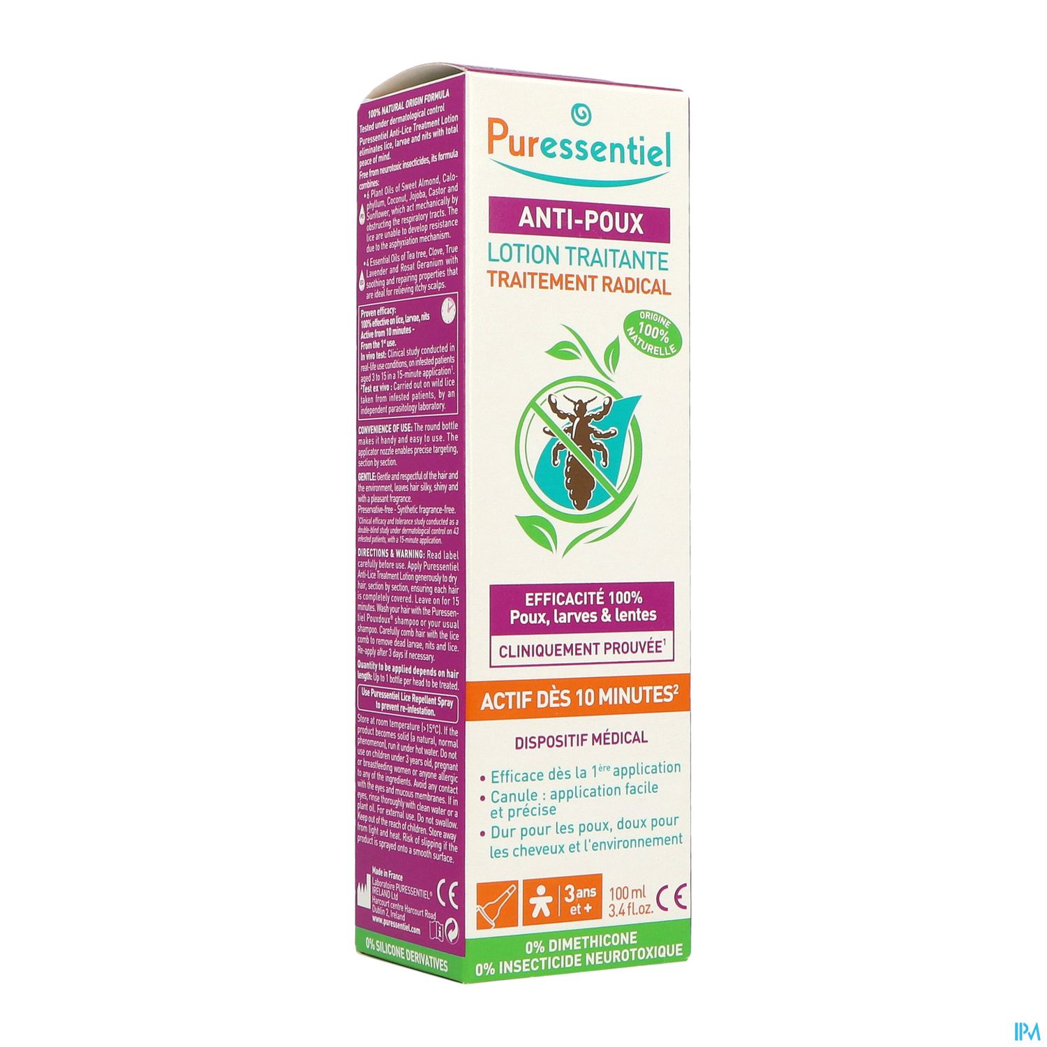 PURESSENTIEL LOT A/POUX 100ML