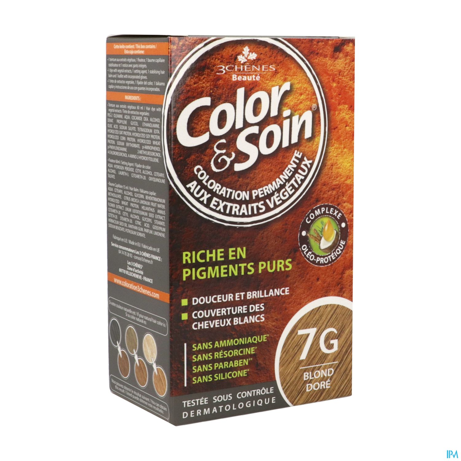 3 CHENES COLOR/SOIN BL DORE 7G