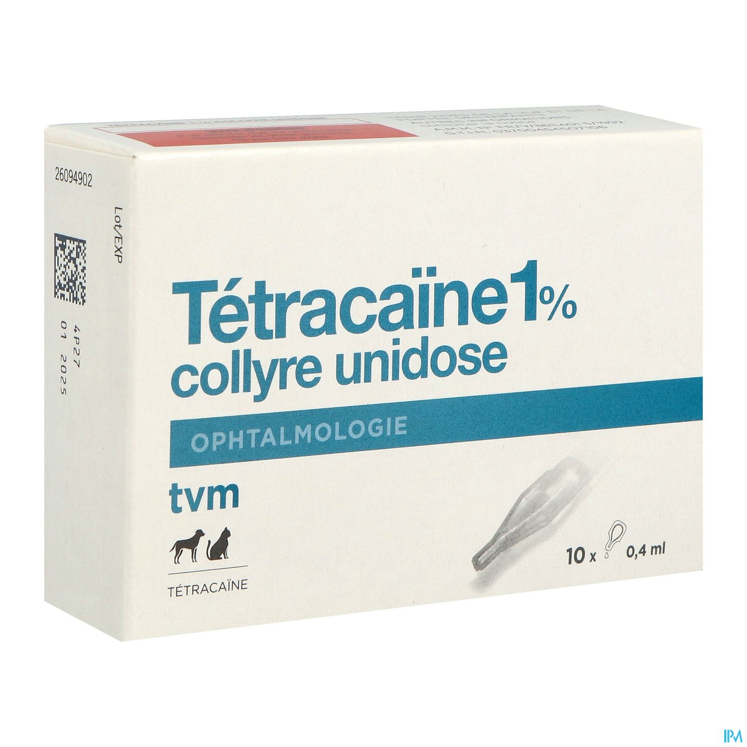 TETRACAINE TVM COL1P100 0,4ML10