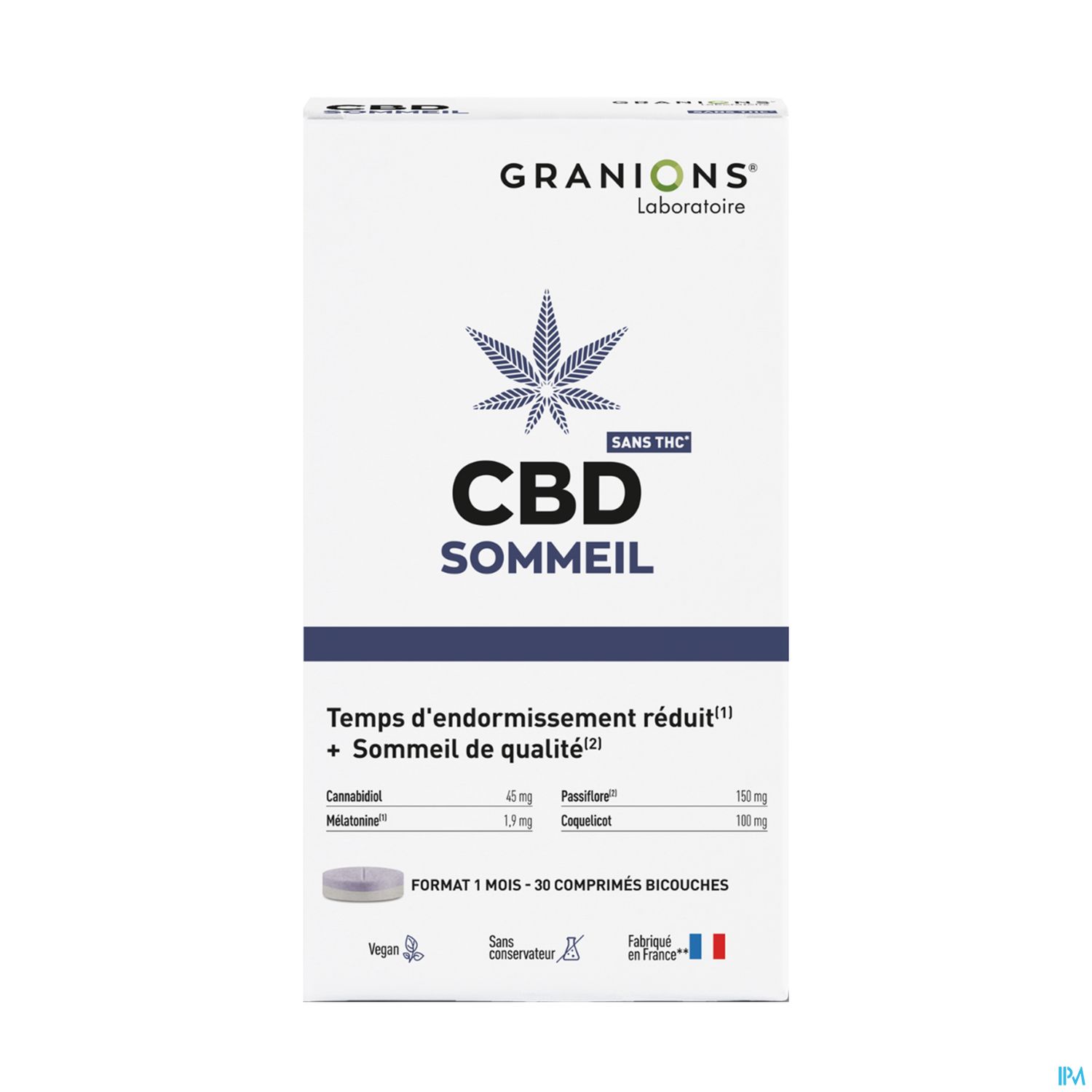 Granions Cbd Sommeil Sommeil Comprime 30
