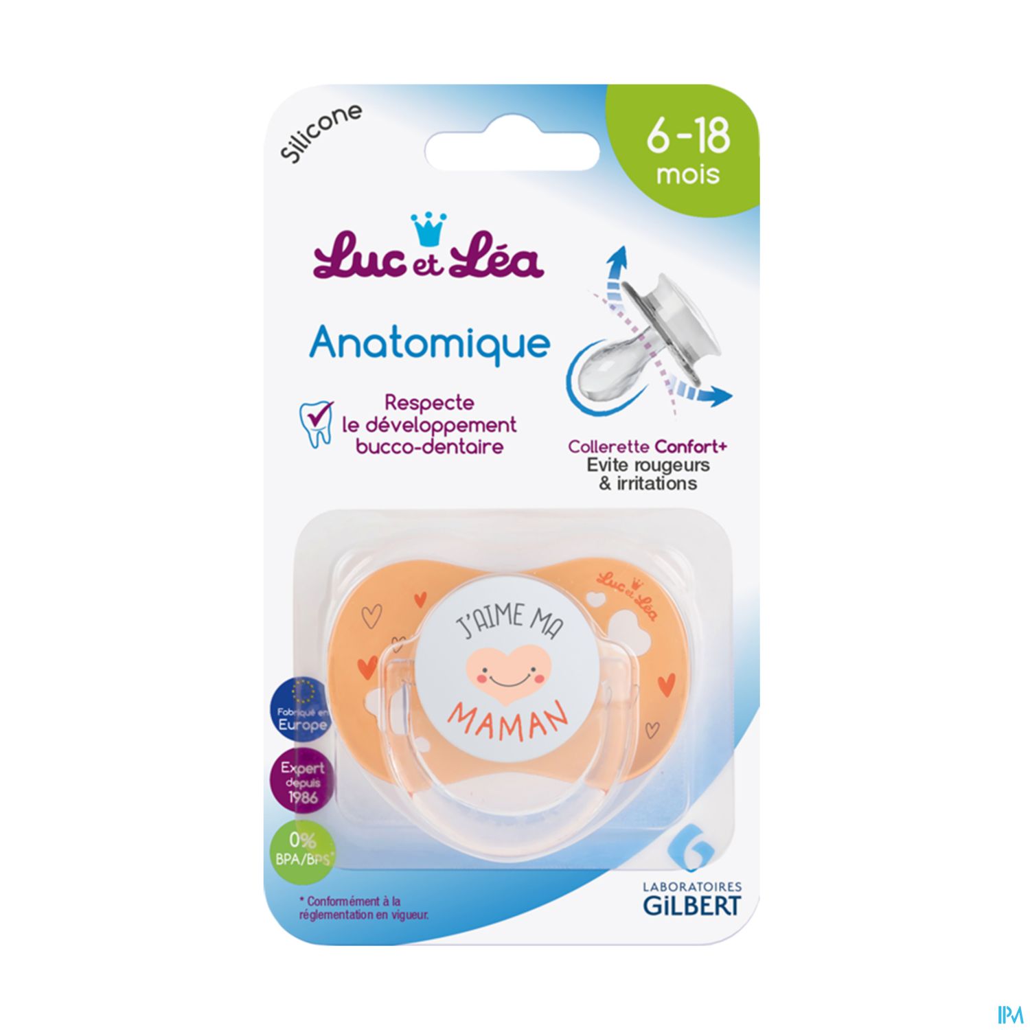Luc Et Lea Sucette Anatomique Maman Anneau 6/18m