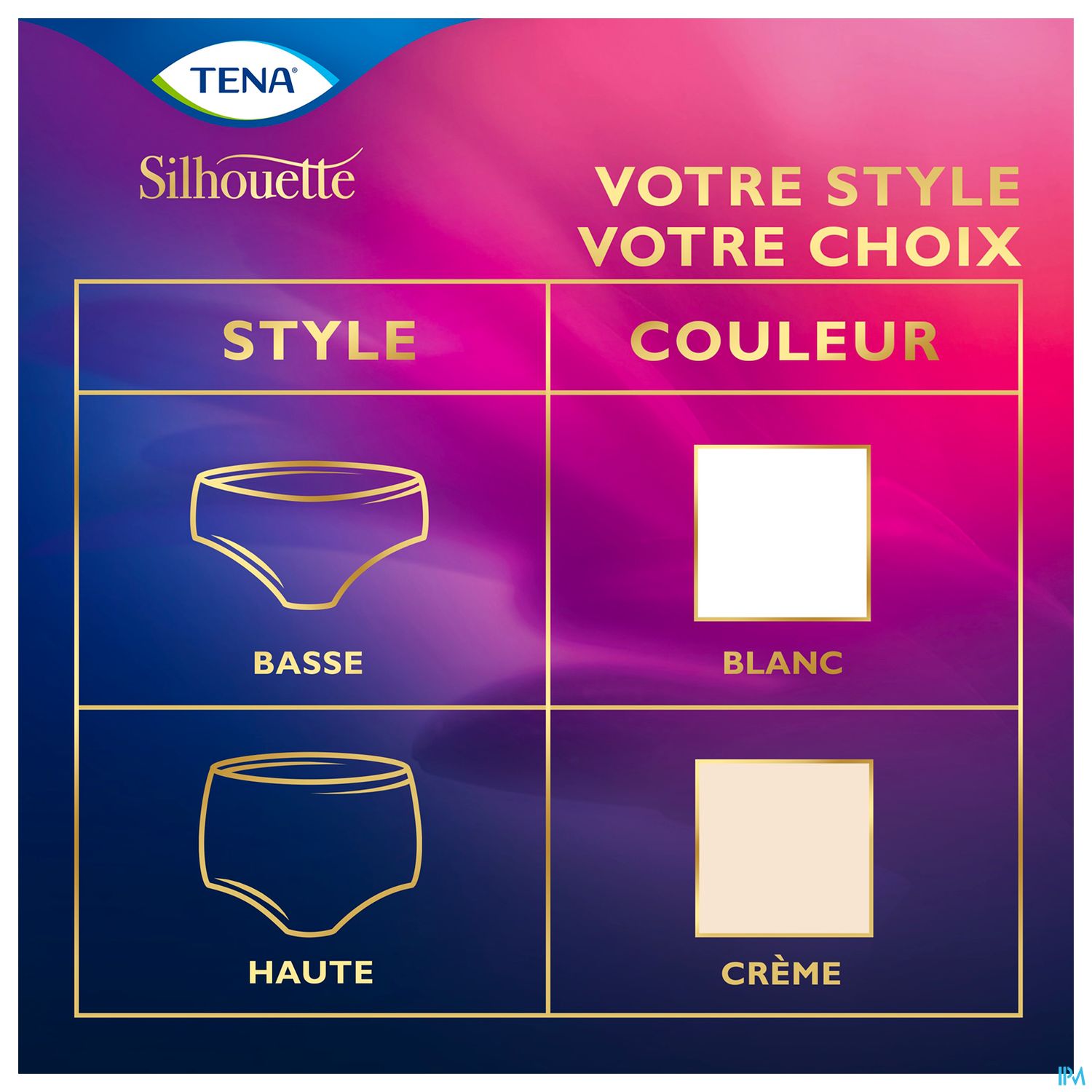 TENA SILHOUETTE PLUS TB M NOIR X12