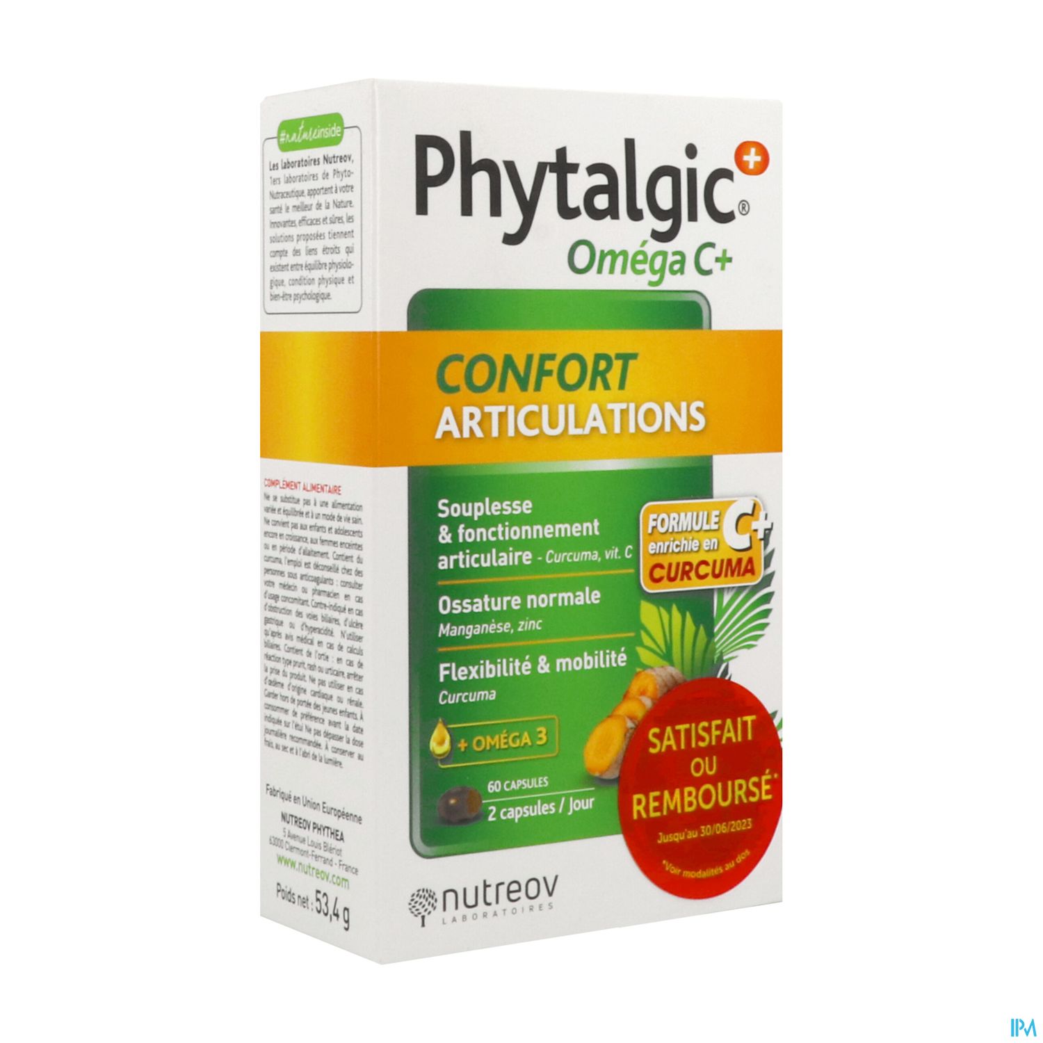Nutreov Phytalgic+ Omega C+ Confort Articulations Capsule 60 Satisfait Ou Rembourse