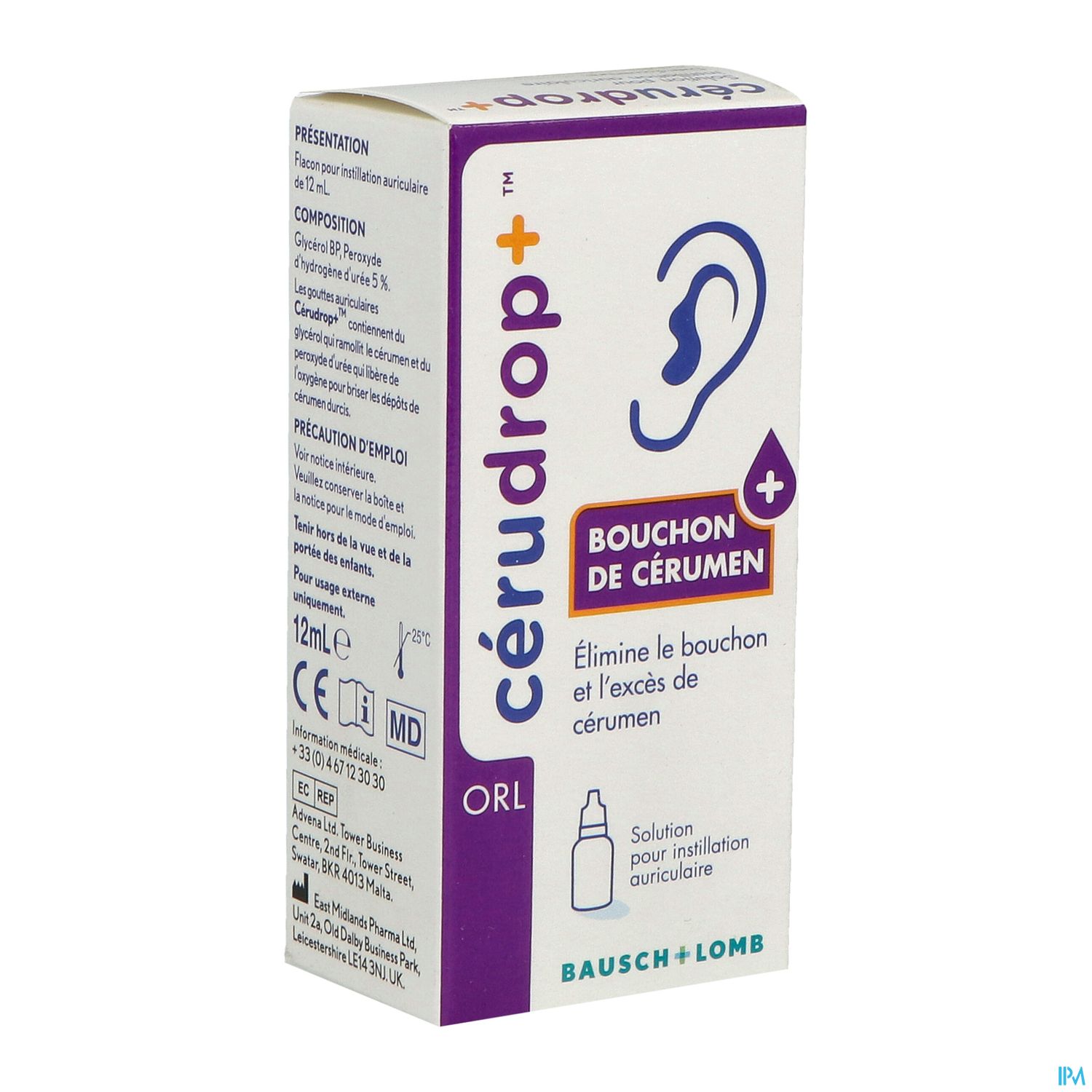 CERUDROP+ SOL AUR 12ML