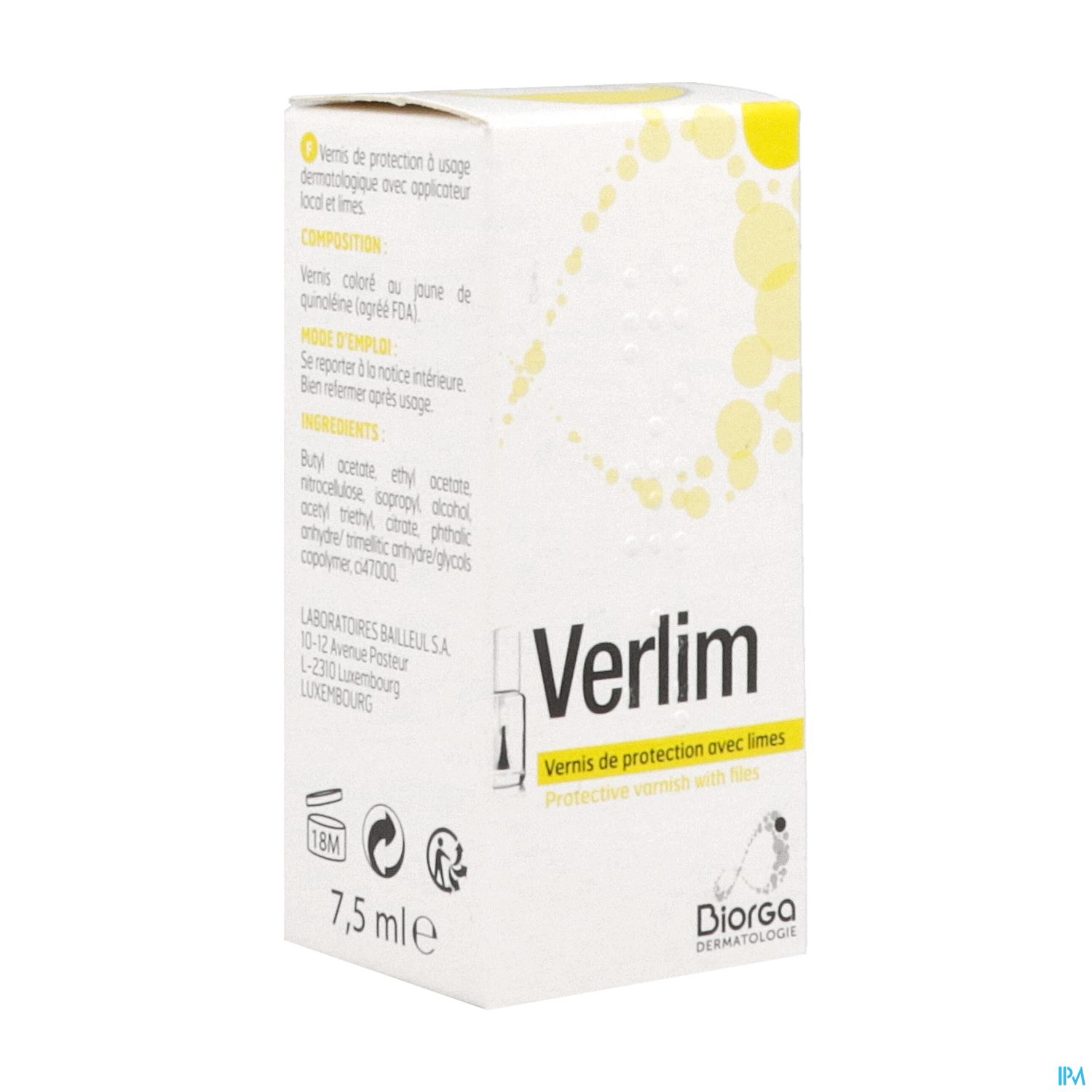 Verlim 3 Vernis Protection Usage Dermatolog 7ml5