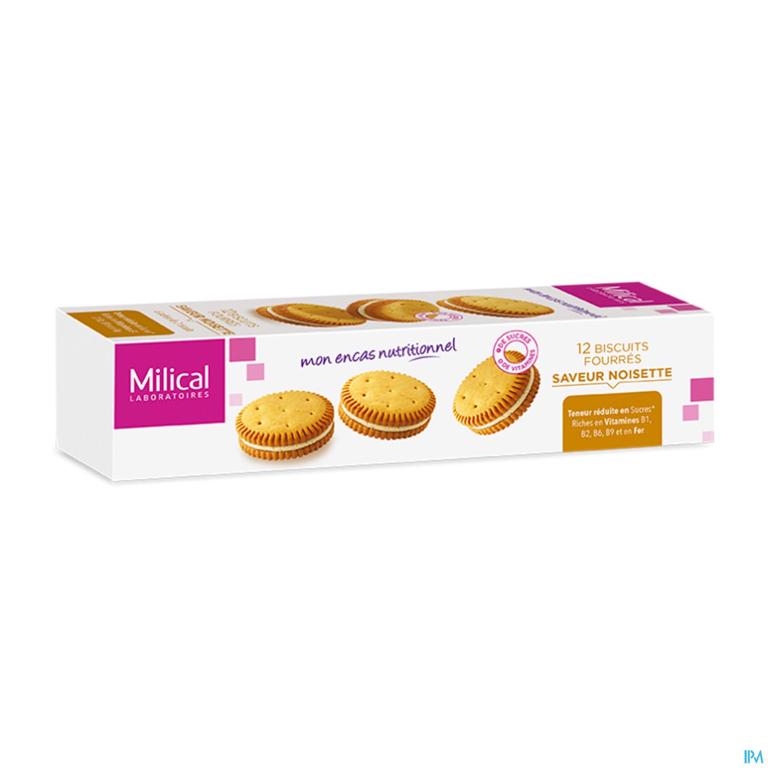 MILICAL BISCUIT FOURRE NOISETTE 12
