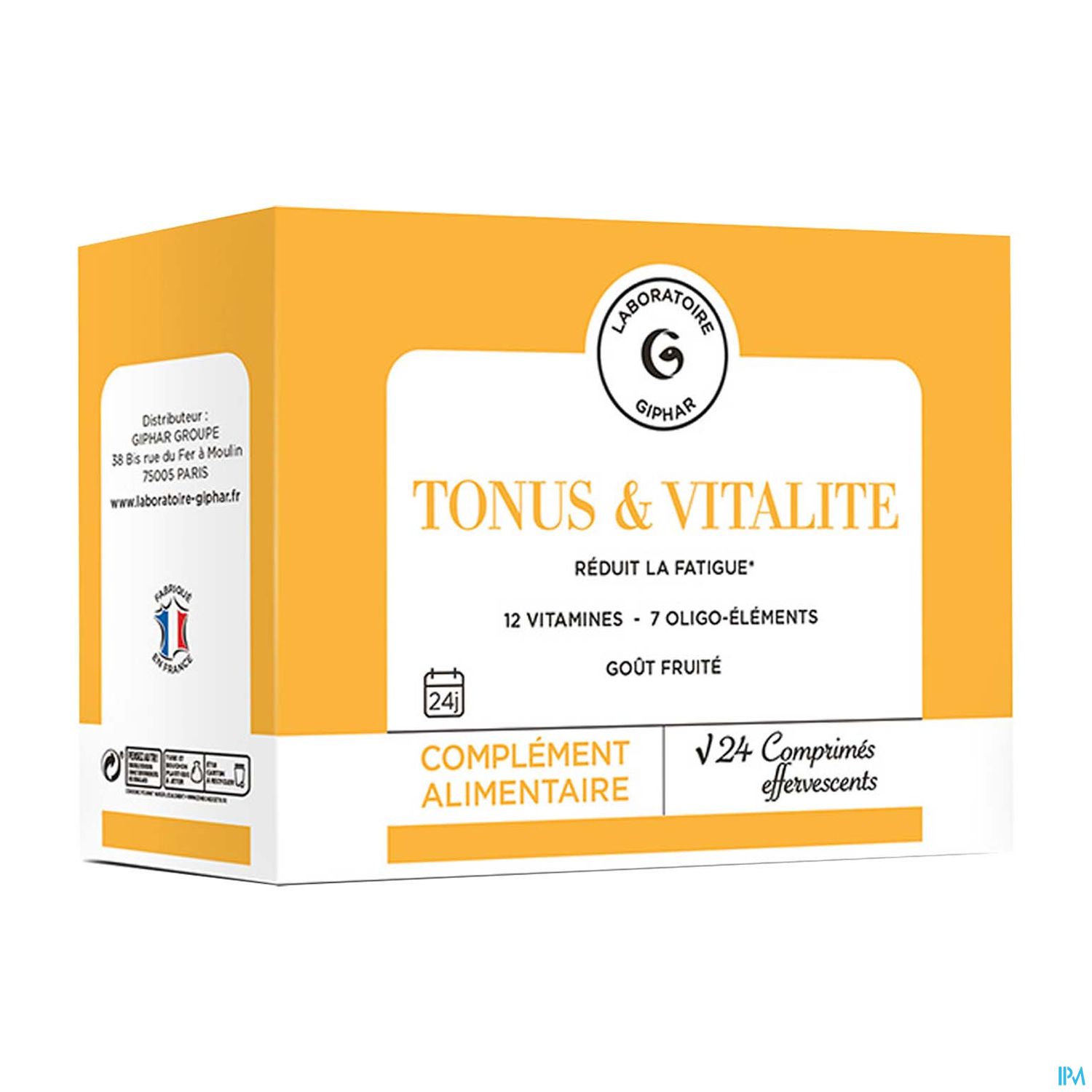 Laboratoire Giphar Tonus Vitalite Comprime Effervescent 24