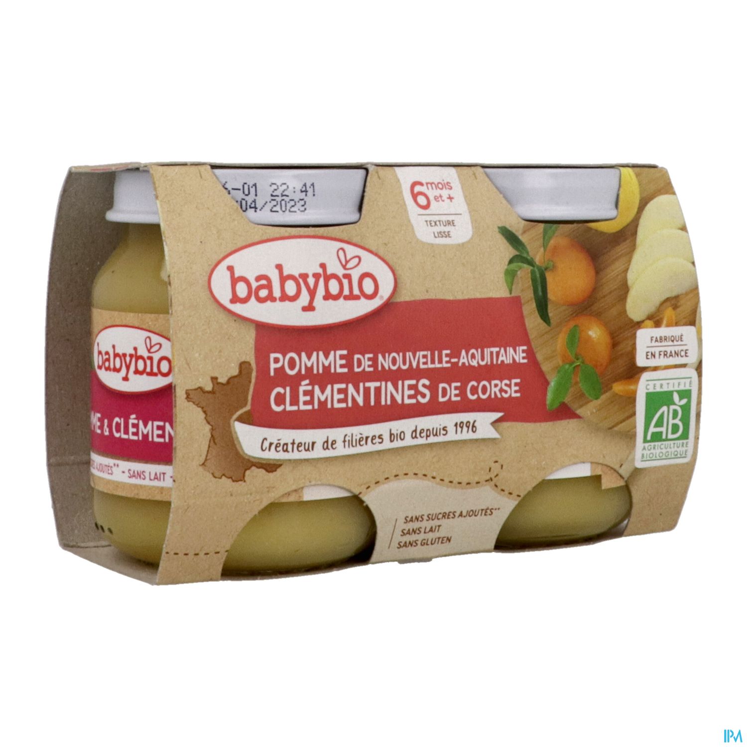 BABYBIO POM/CLEMENTINE 2X130G