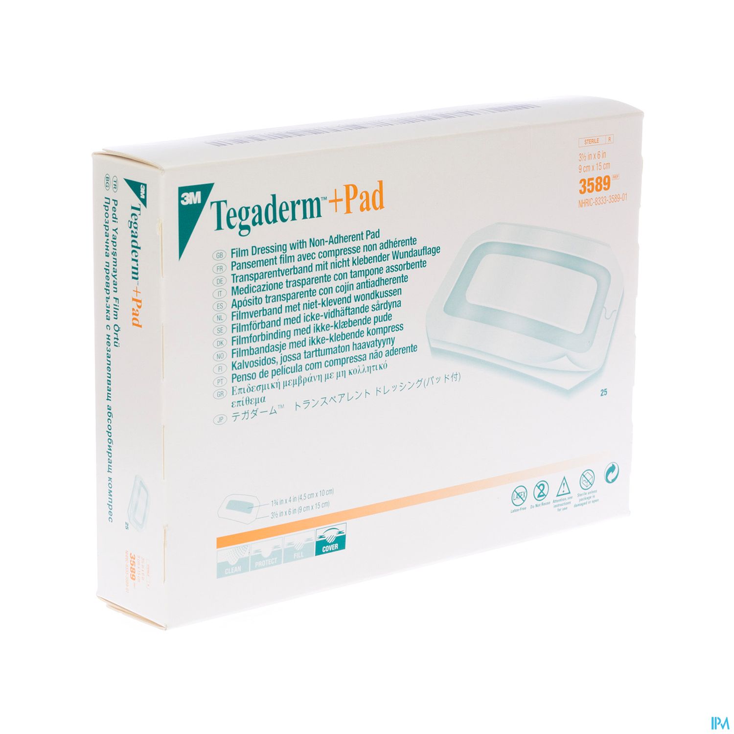 TEGADERM + PAD PANS ST9X15 5 T