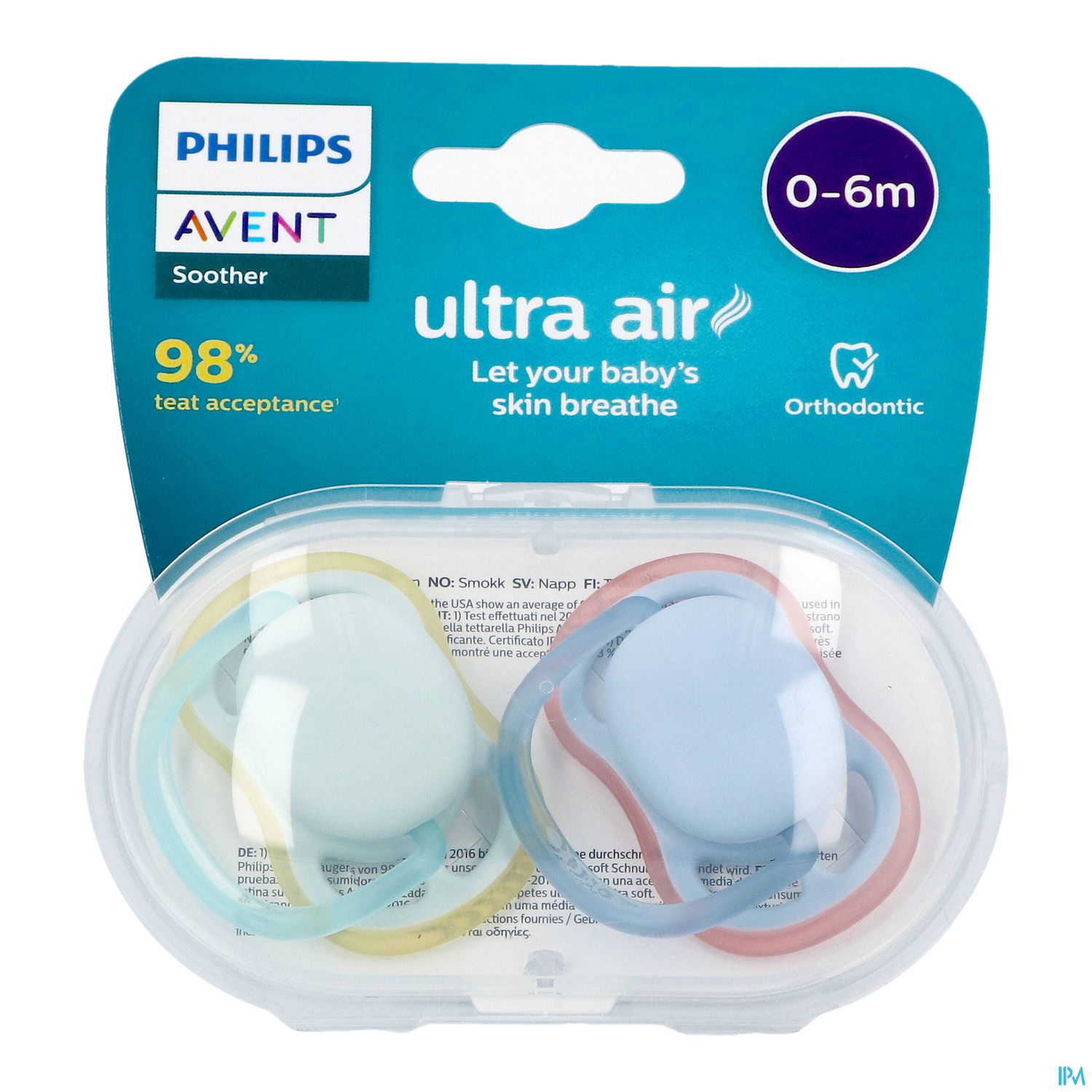 SUCET AVENT ULT AIR MIXT COUL 0-6M