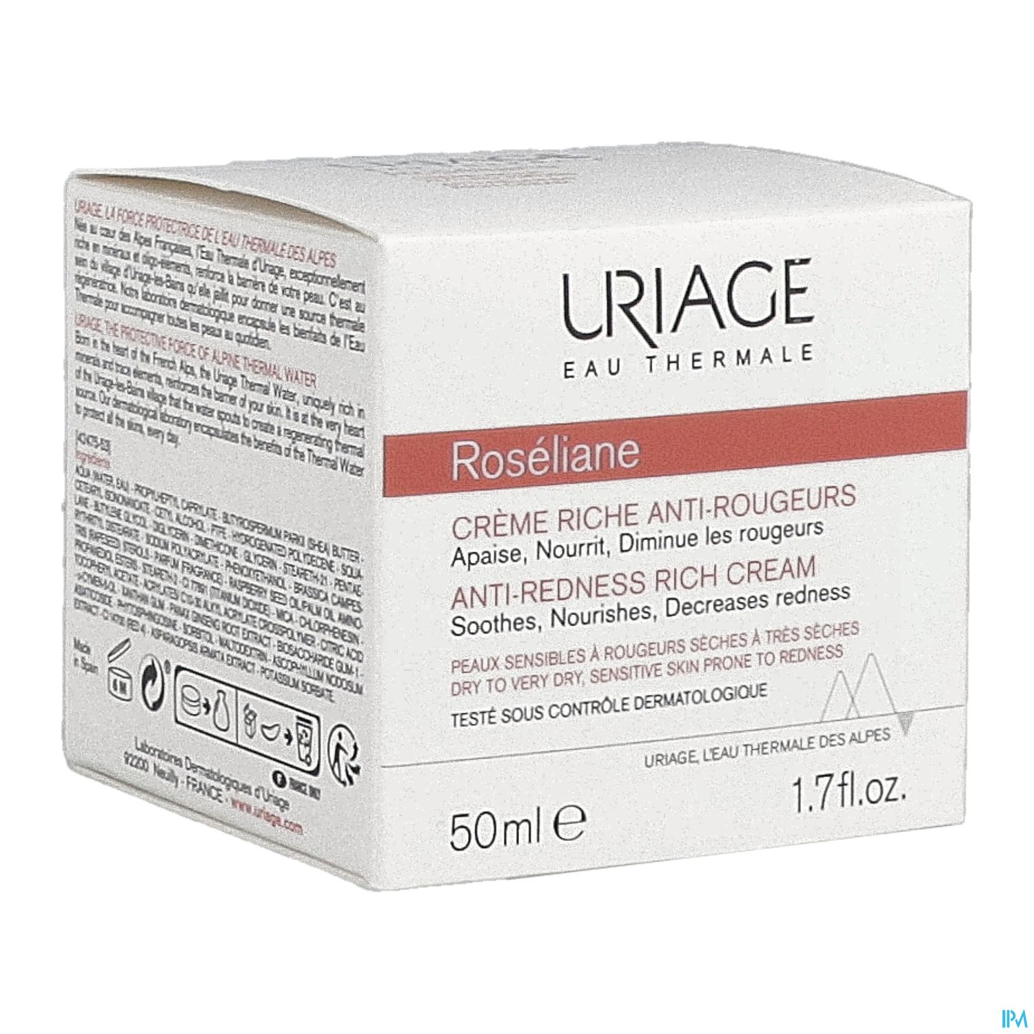 Uriage Roseliane Creme Riche A/rougeurs Pot 50ml