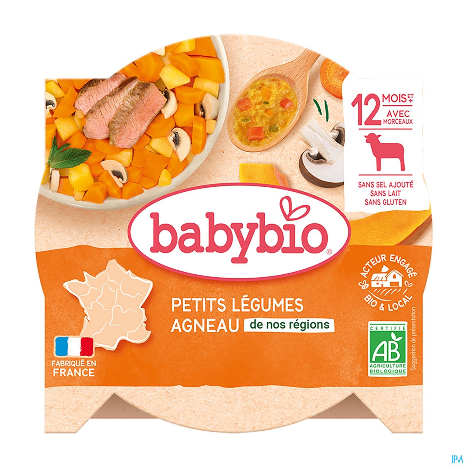 BABYBIO ASSIETTE AGNEAU 230G