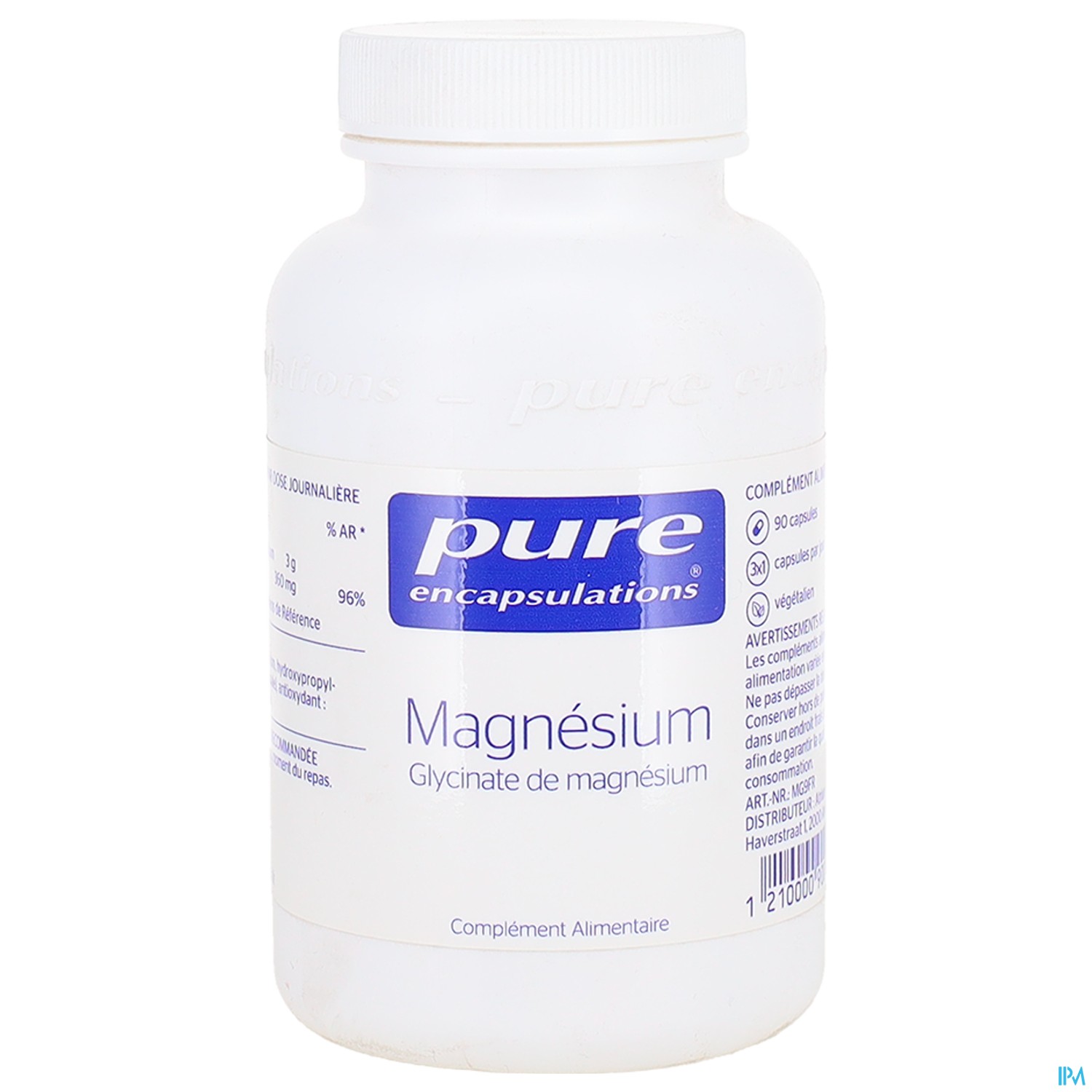 PURE ENCAPSUL MAGNES GLYC GELUL 90