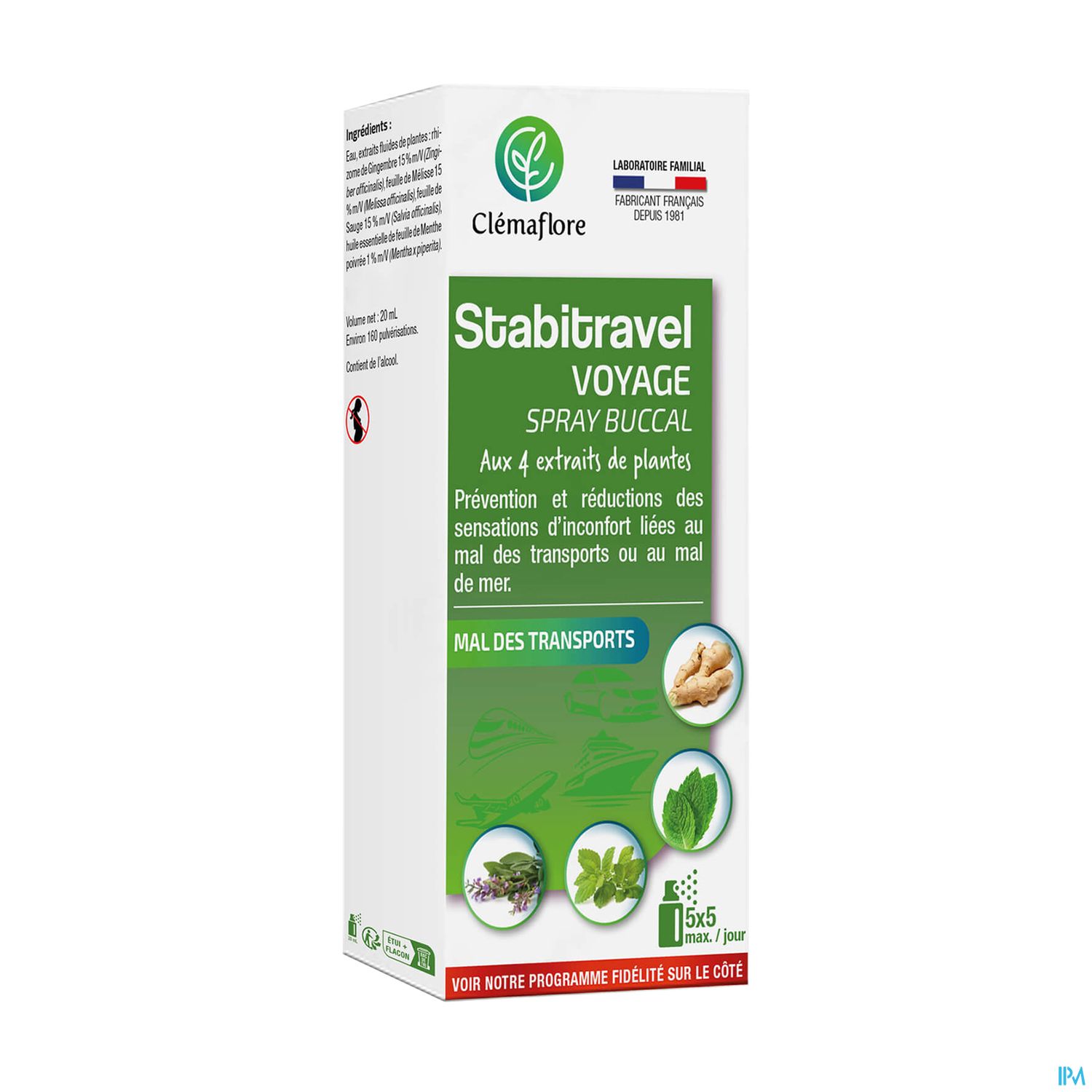CLEMAFLORE STABITRAVEL SPR BUC20ML