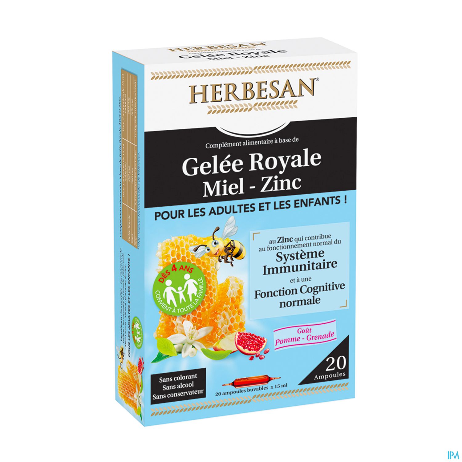 HERBESAN GEL ROY+MIEL+ZINC AMP20