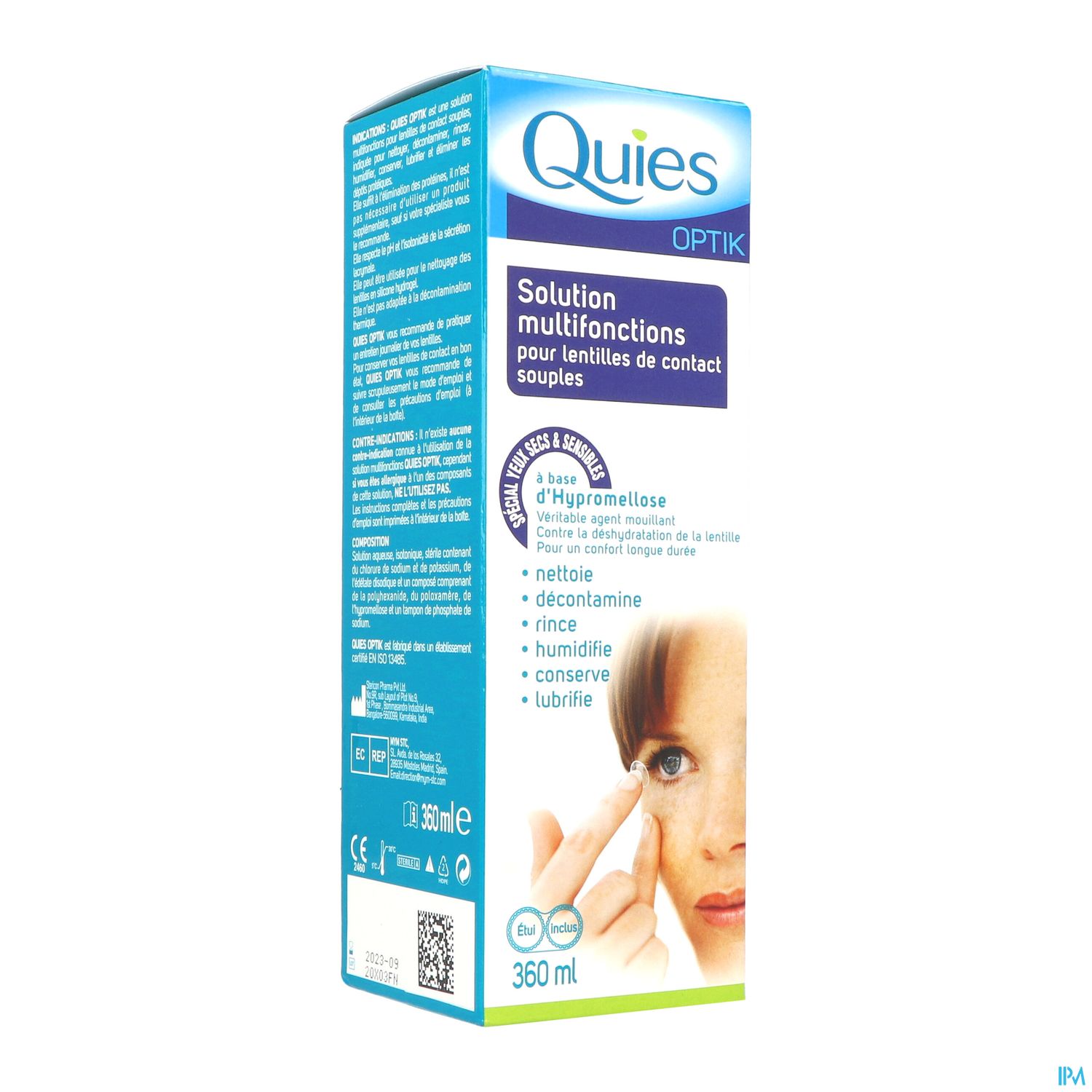 QUIES OPTIK SOL MULTIF LENT 360ML