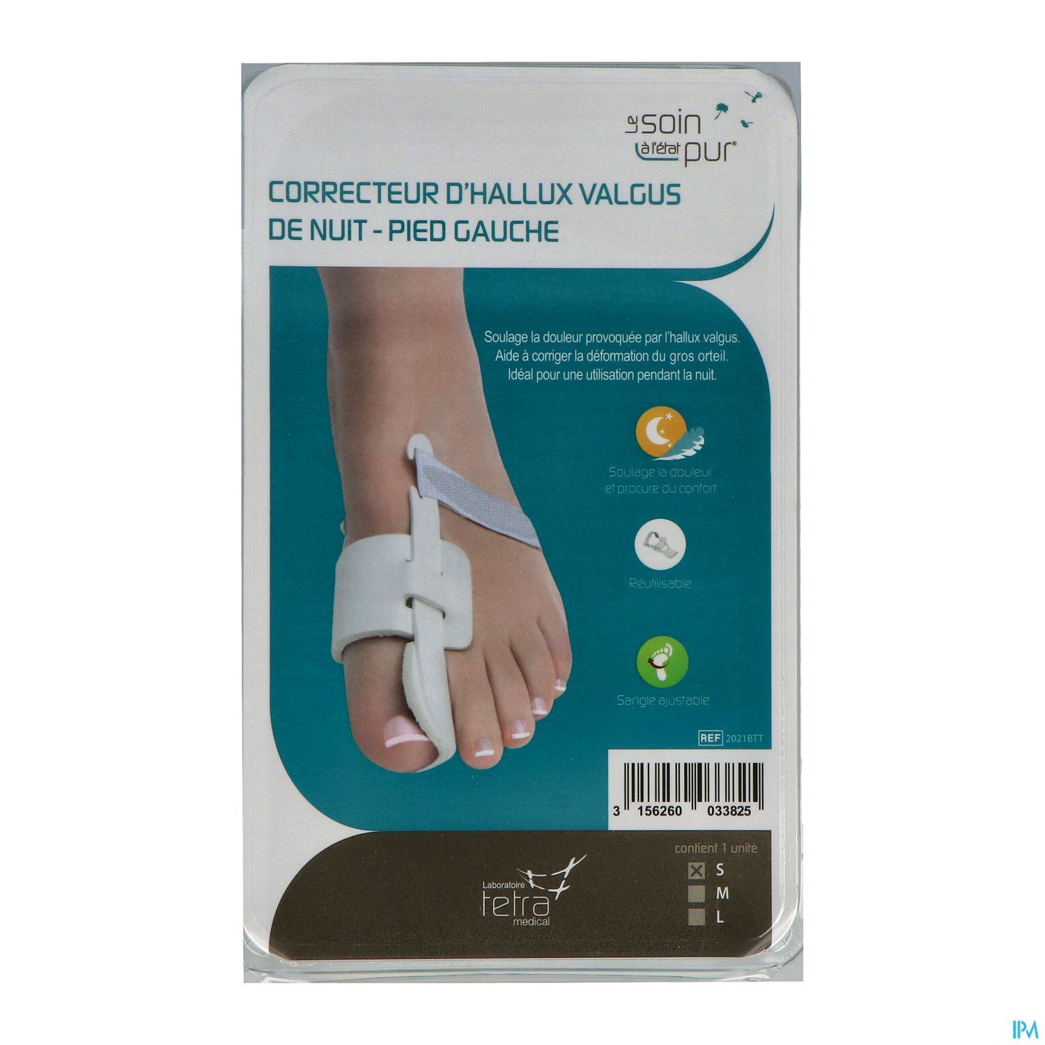Le Soin Etat Pur Orthese Hallux Valgus Nuit Gauche S