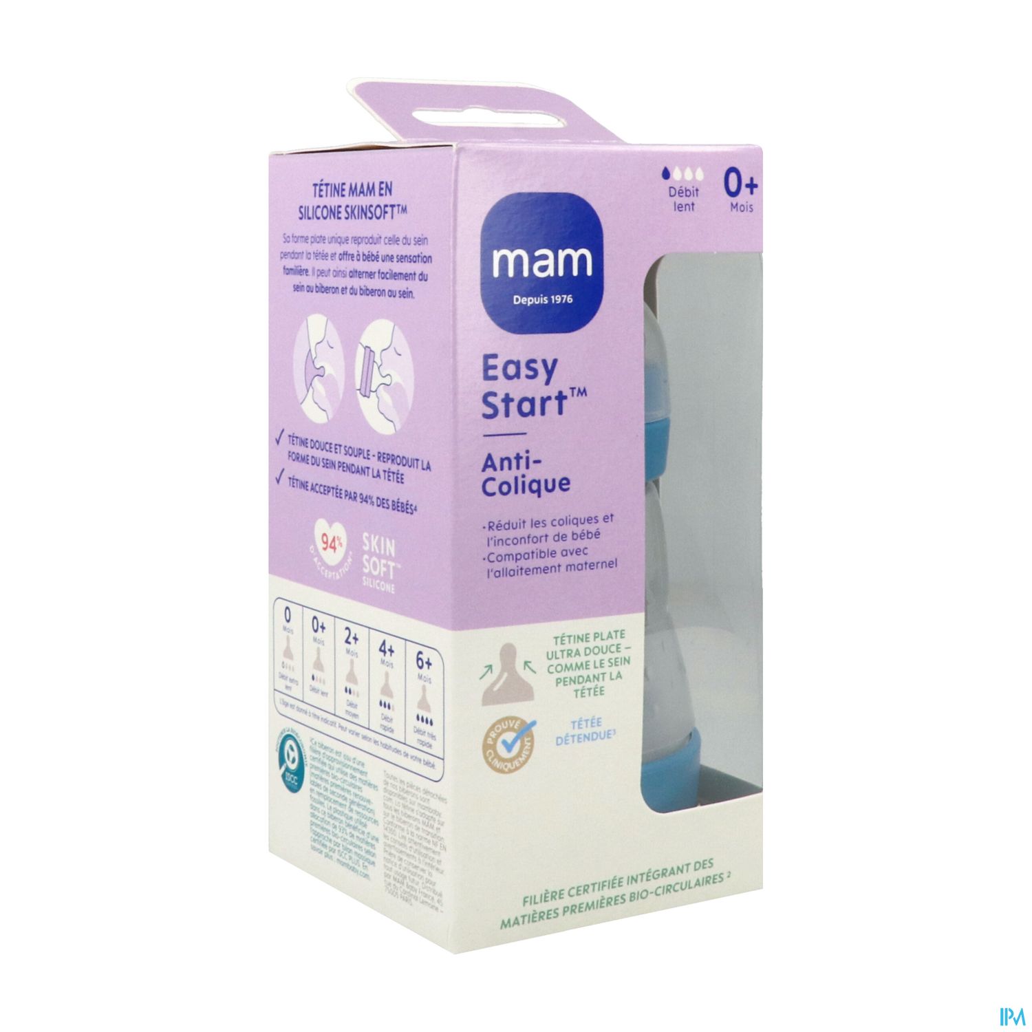 MAM BIB E ST A/COL OCEAN D1 160ML