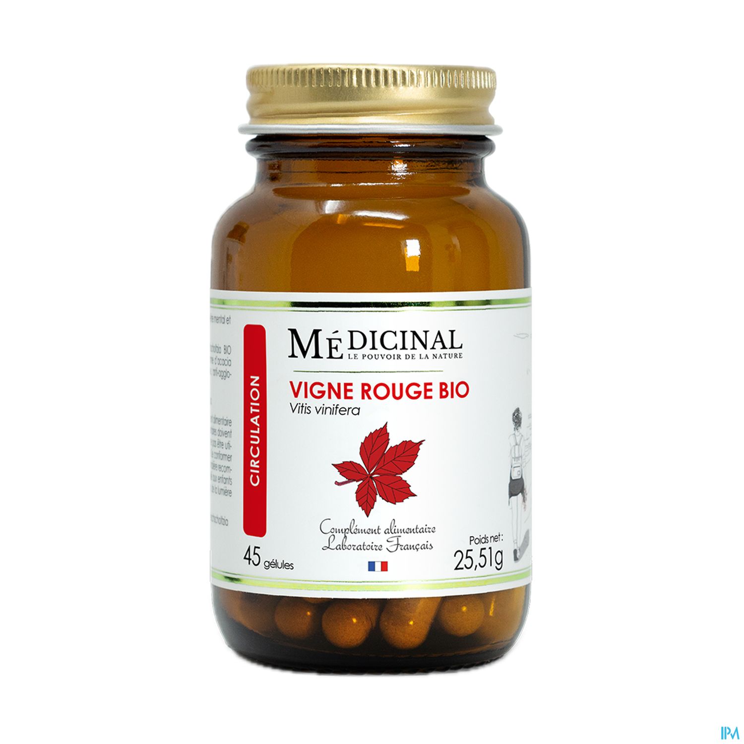 Medicinal Vigne Rouge Bio Gelule 45