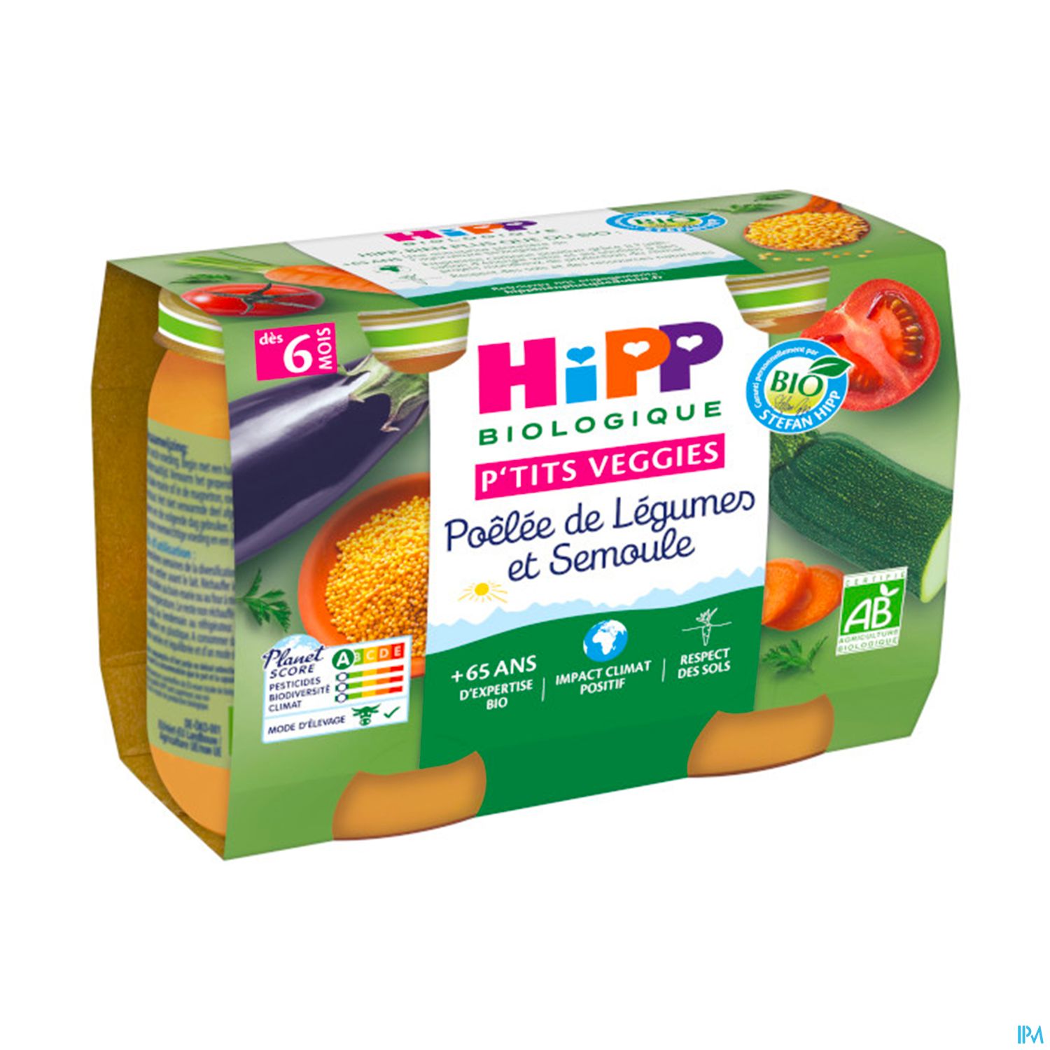 HIPP POELE LEGUM SEMOULE 190G X2