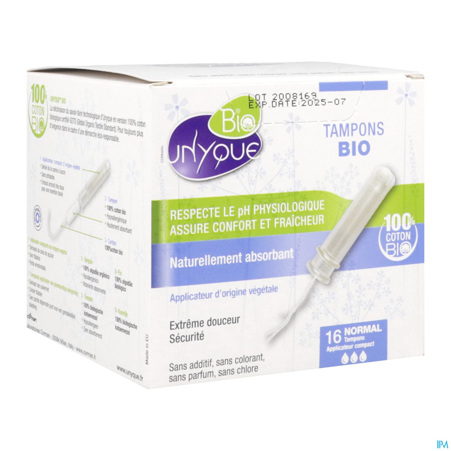 Unyque Tampon Bio Avec Applicateur Normal 16