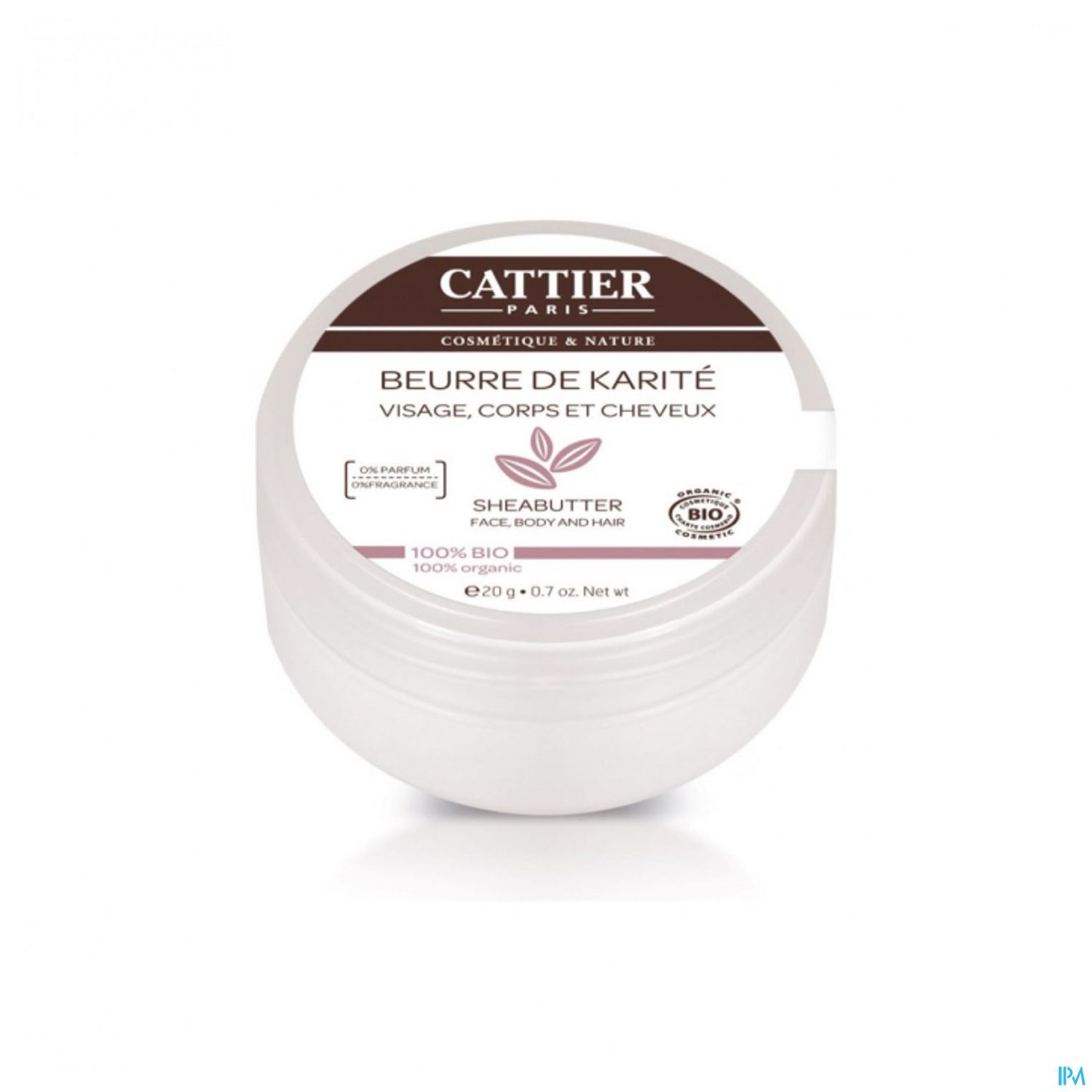 CATTIER BEURRE KARITE 100% BIO 20G