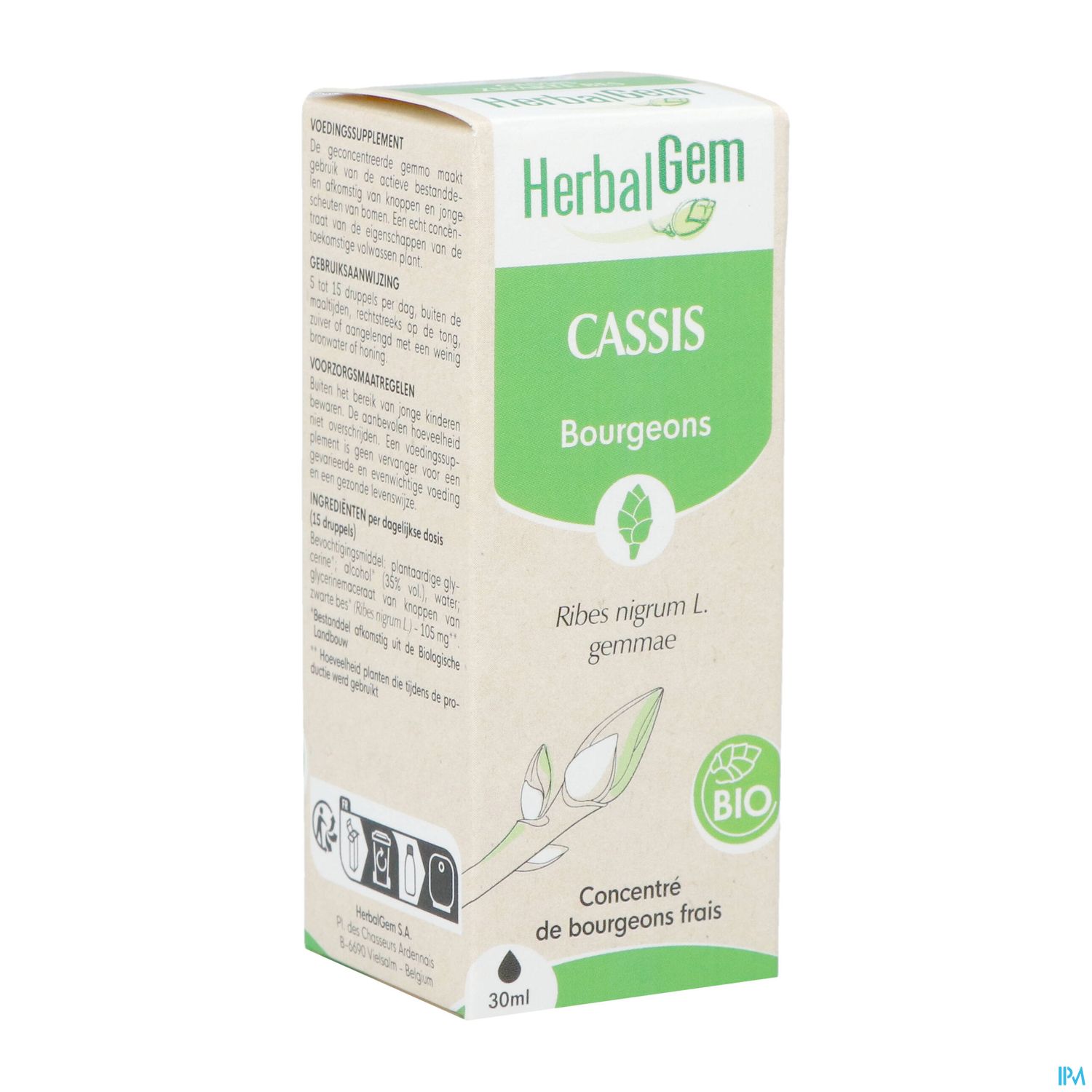 Herbalgem Cassis Bourgeon Macerat Glycerine Bio 30ml