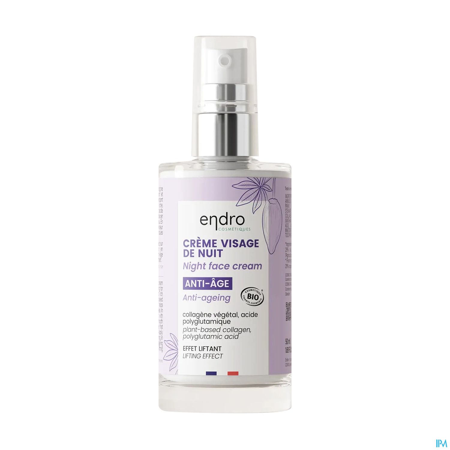 Endro Cosmetiques Creme Visage De Nuit Bio 50ml