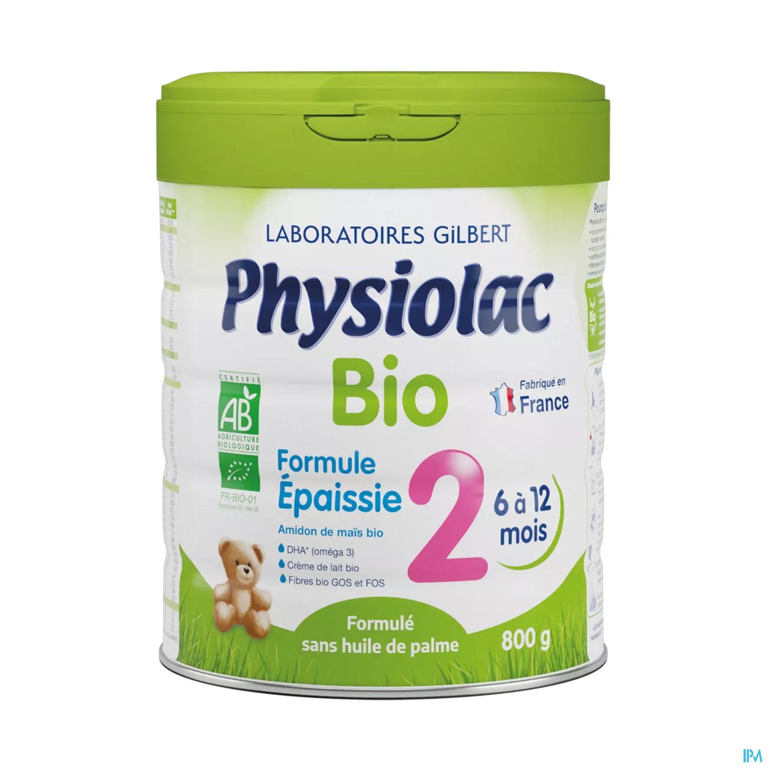 PHYSIOLAC LAIT BIO 2 EPAISSIE 800G
