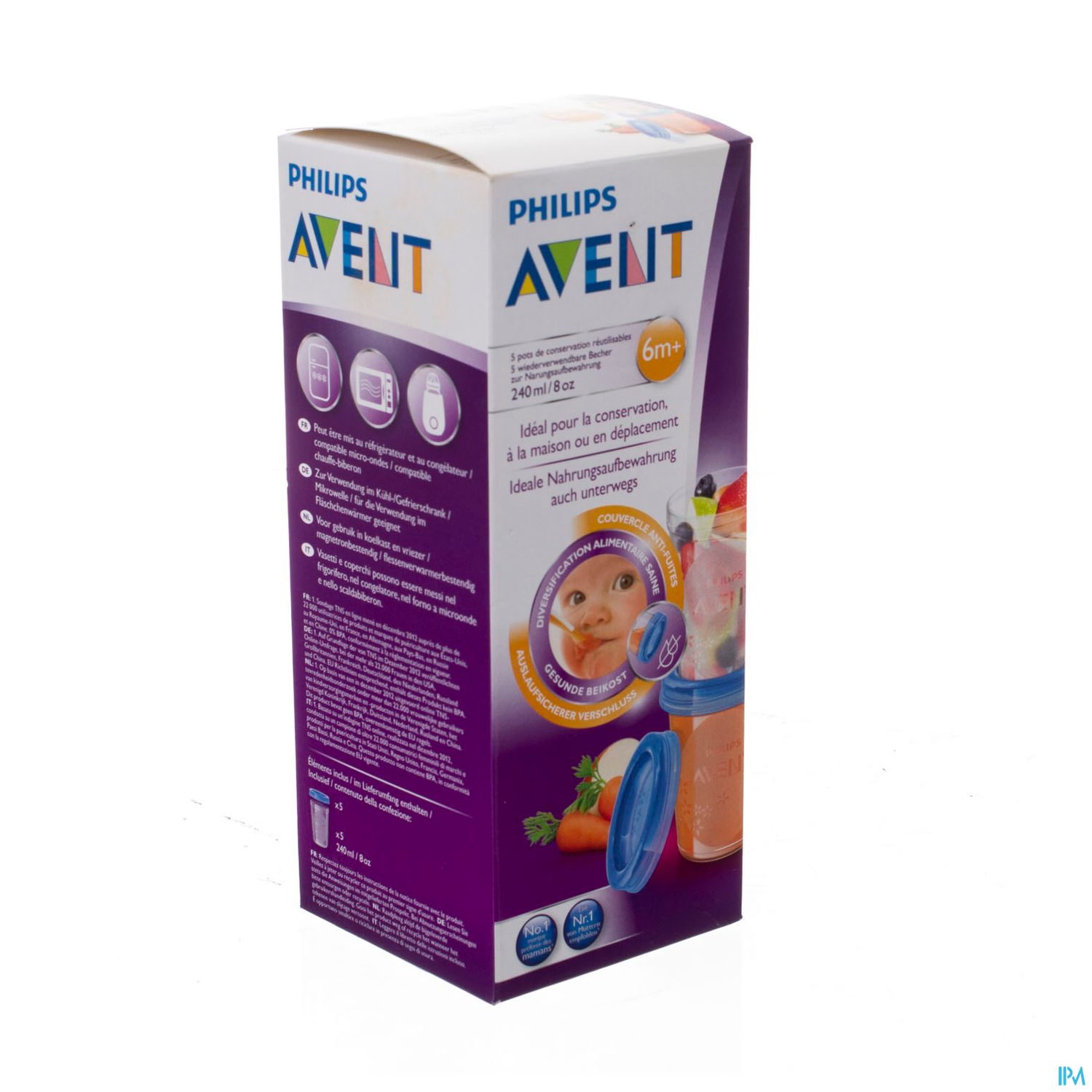 AVENT POT CONSERV+COUVERCL 240ML 5