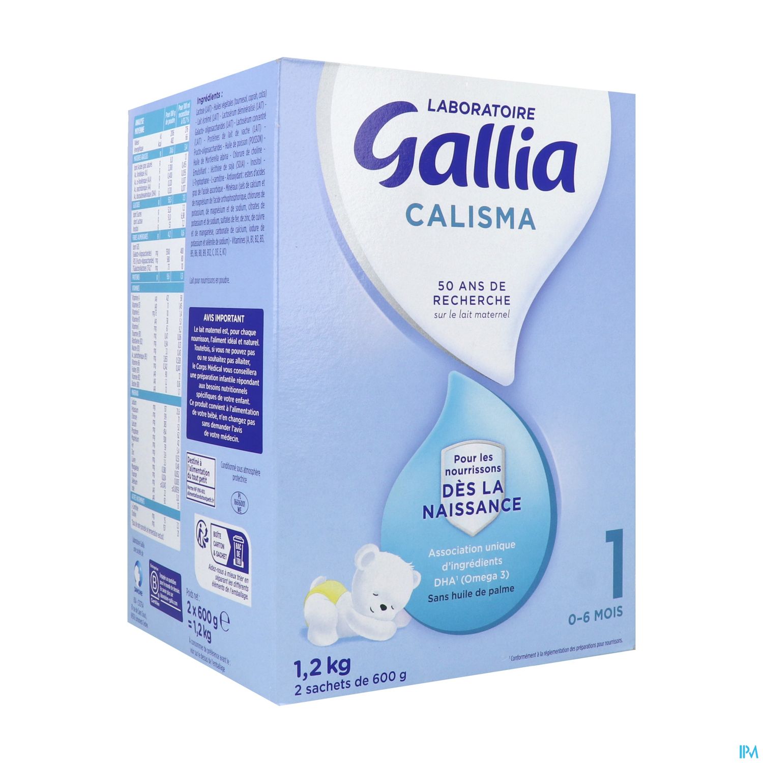 GALLIA CALISMA 1AGE LAIT PDR 1200G