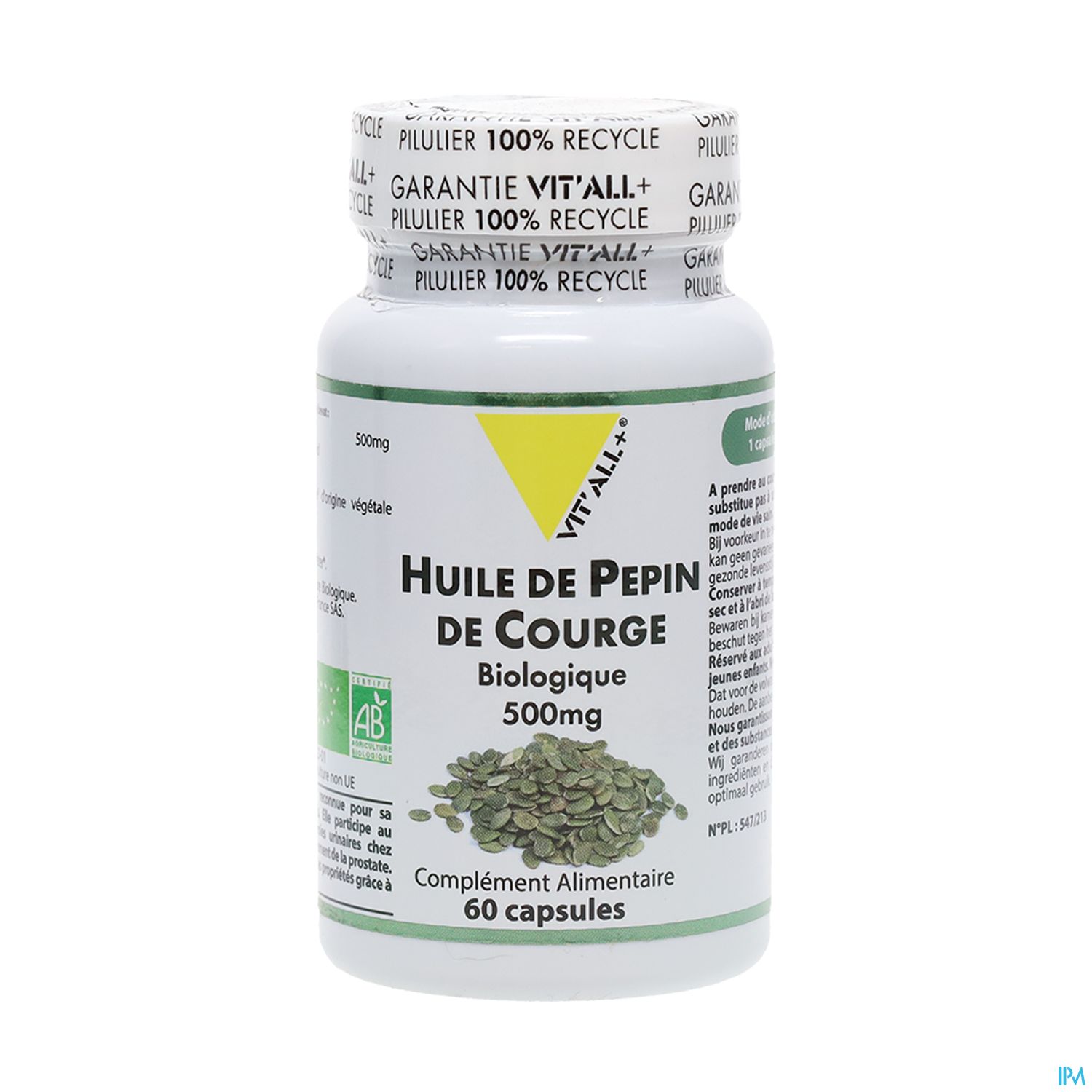 VIT ALL+ HLE PEPIN COURGE CAPS 60