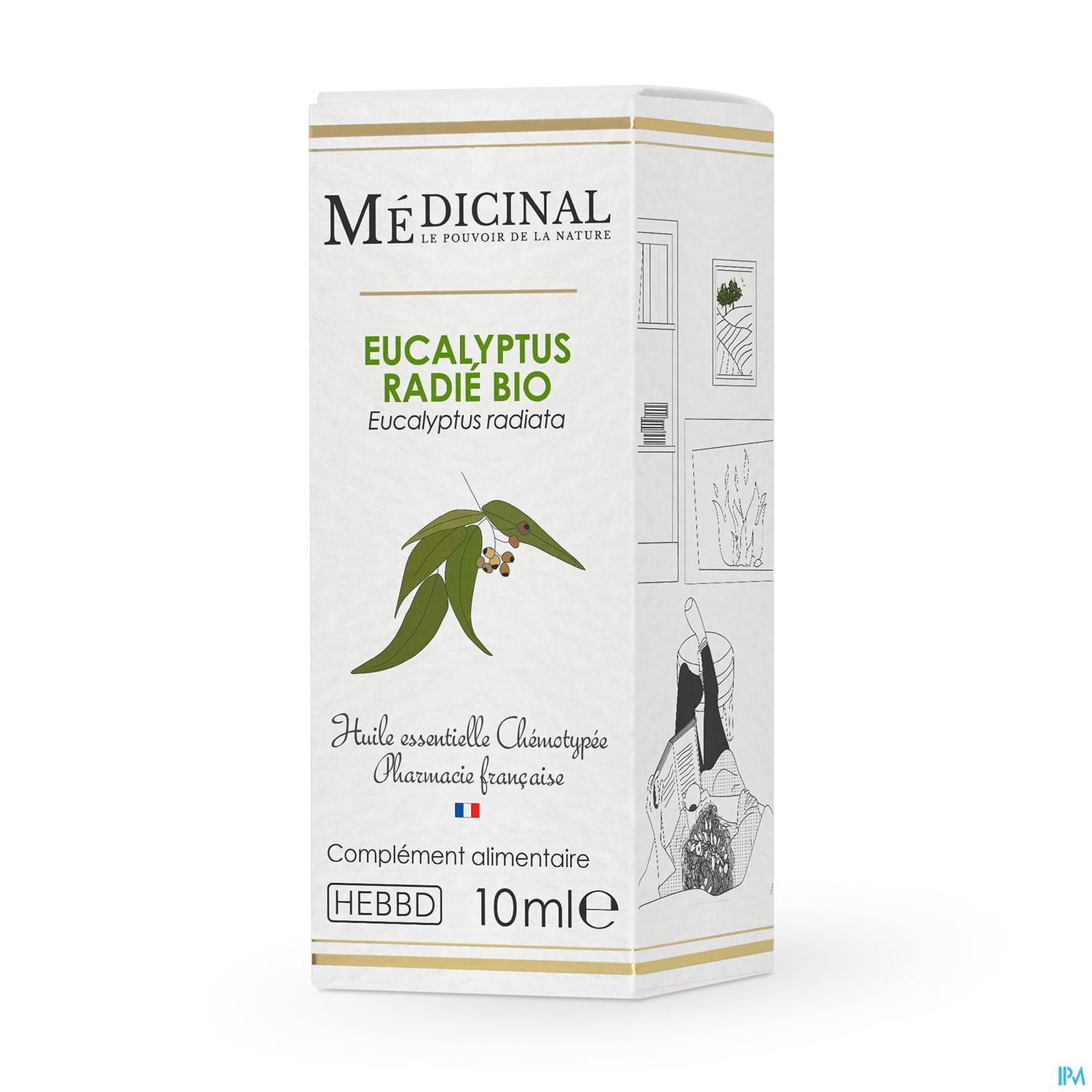 Medicinal Huile Essentielle Eucalyptus Radie Bio 10ml