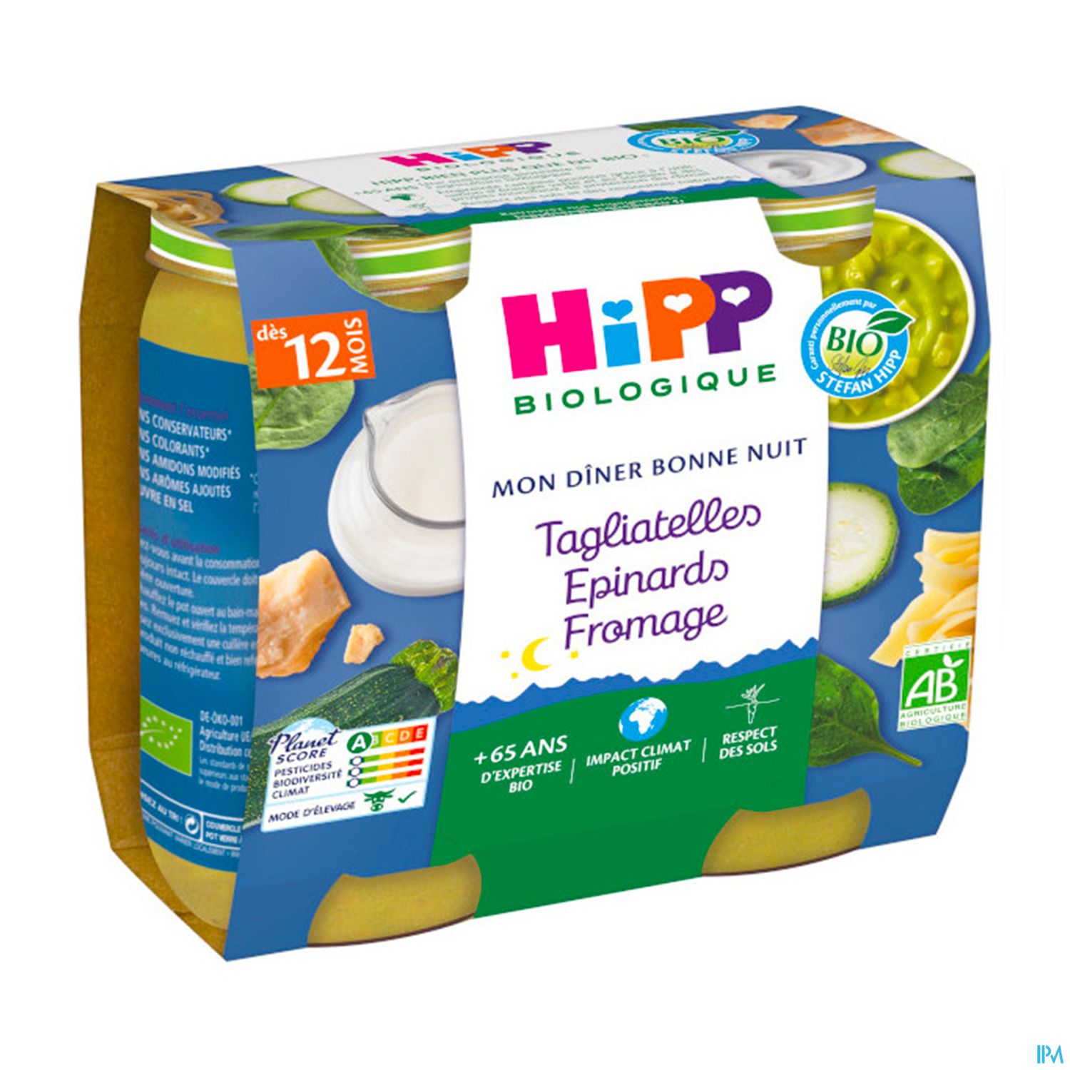 HIPP TAGLIATEL EPINARD FROM 250GX2