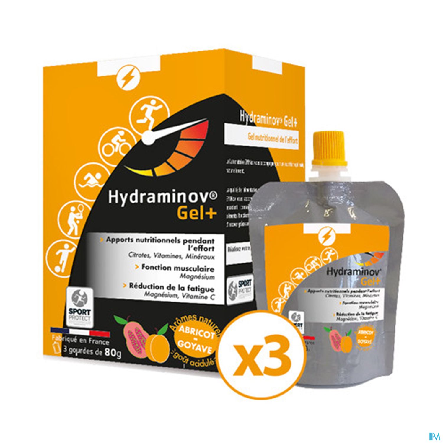 Effinov Hydraminov Gel+ Energetique Gourde 80g X3