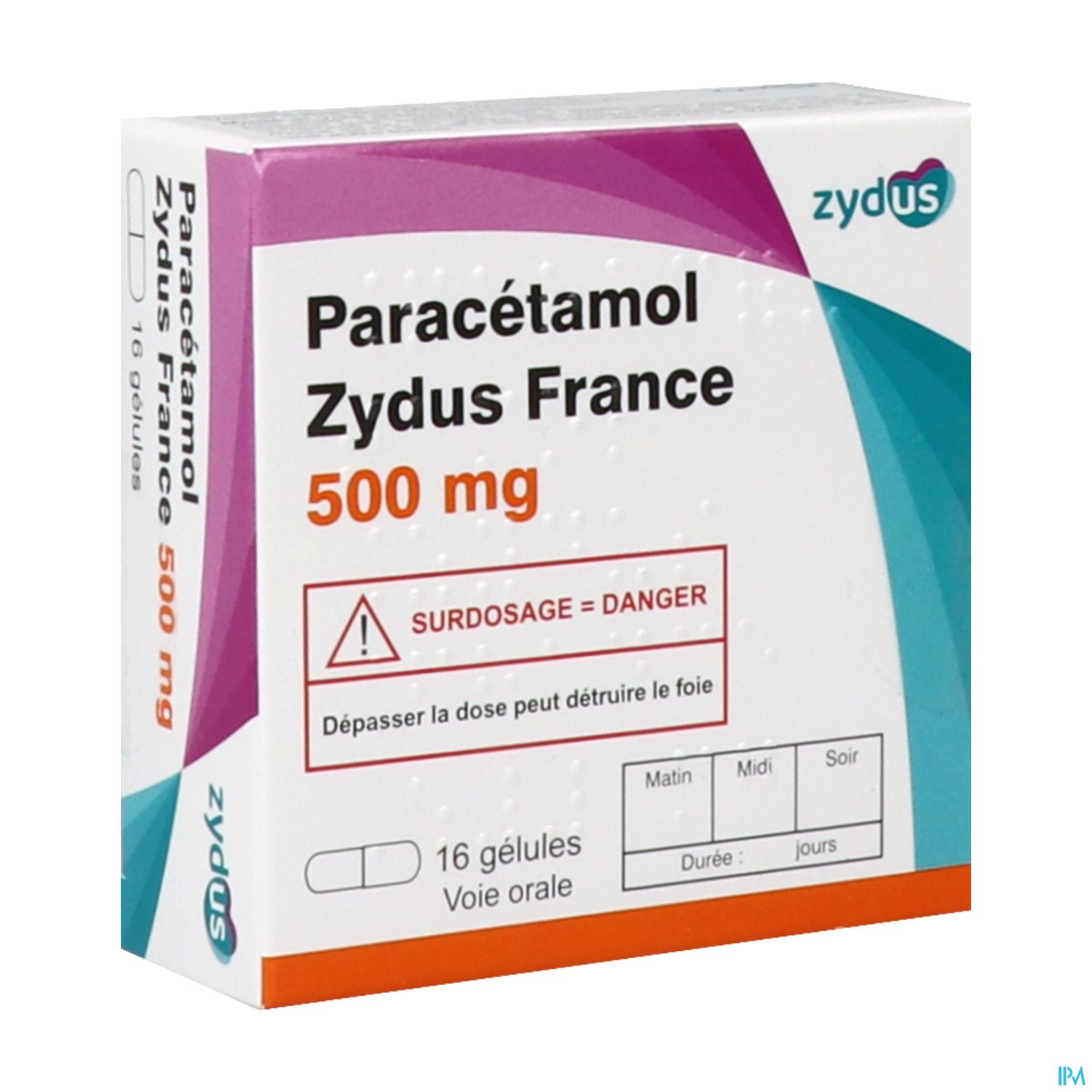 PARACETAMOL 500MG ZYDUS GELULE 16