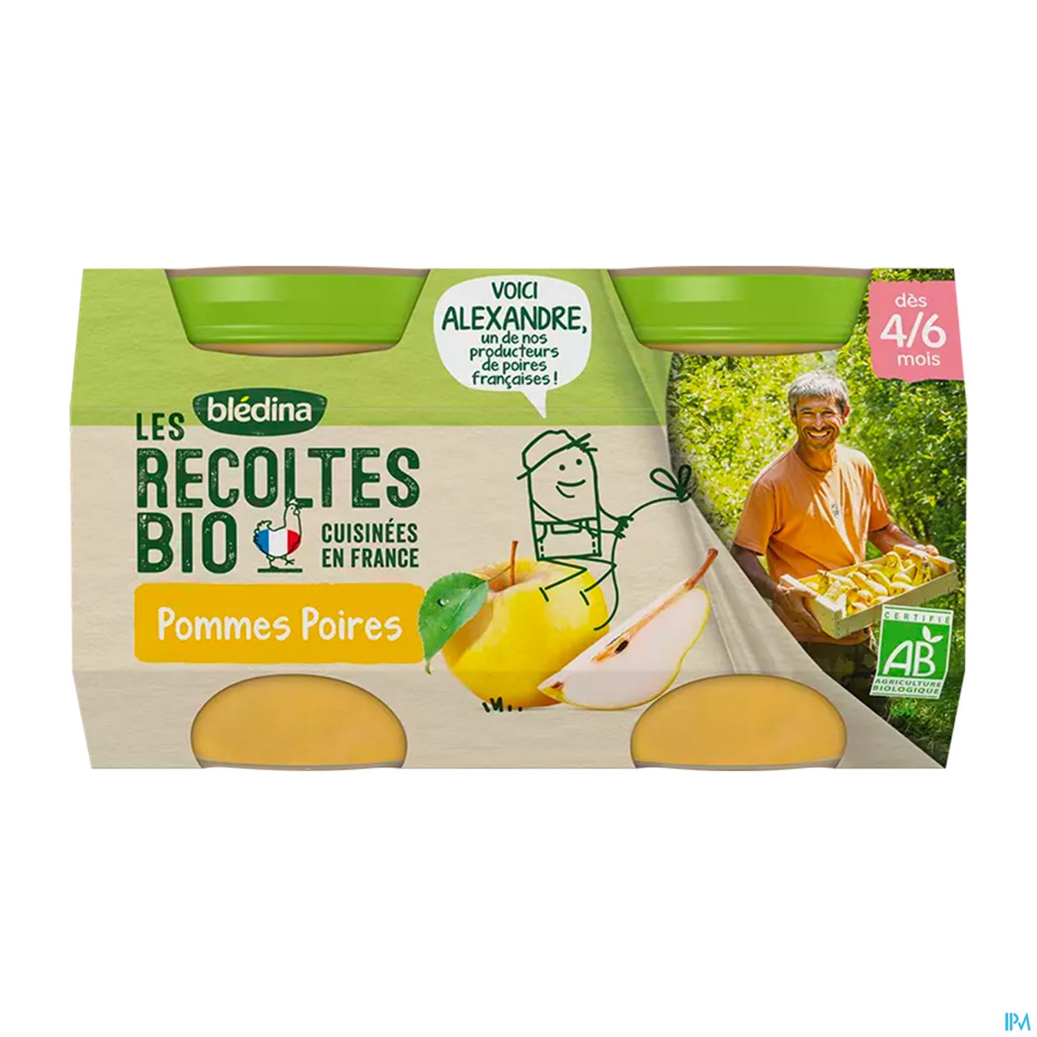 BLEDINA REC BIO POMM/POIRE 130GX2