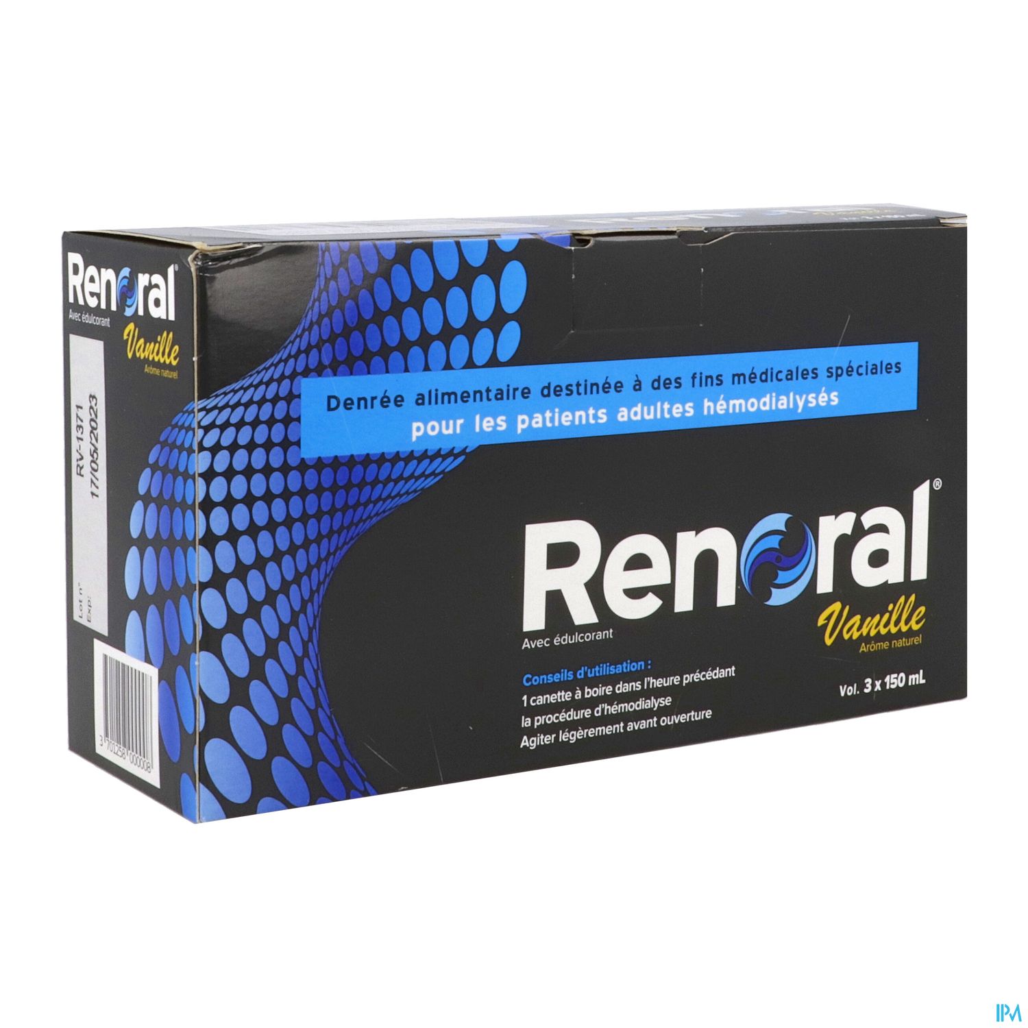 RENORAL VANILLE CANETTE 150ML X3