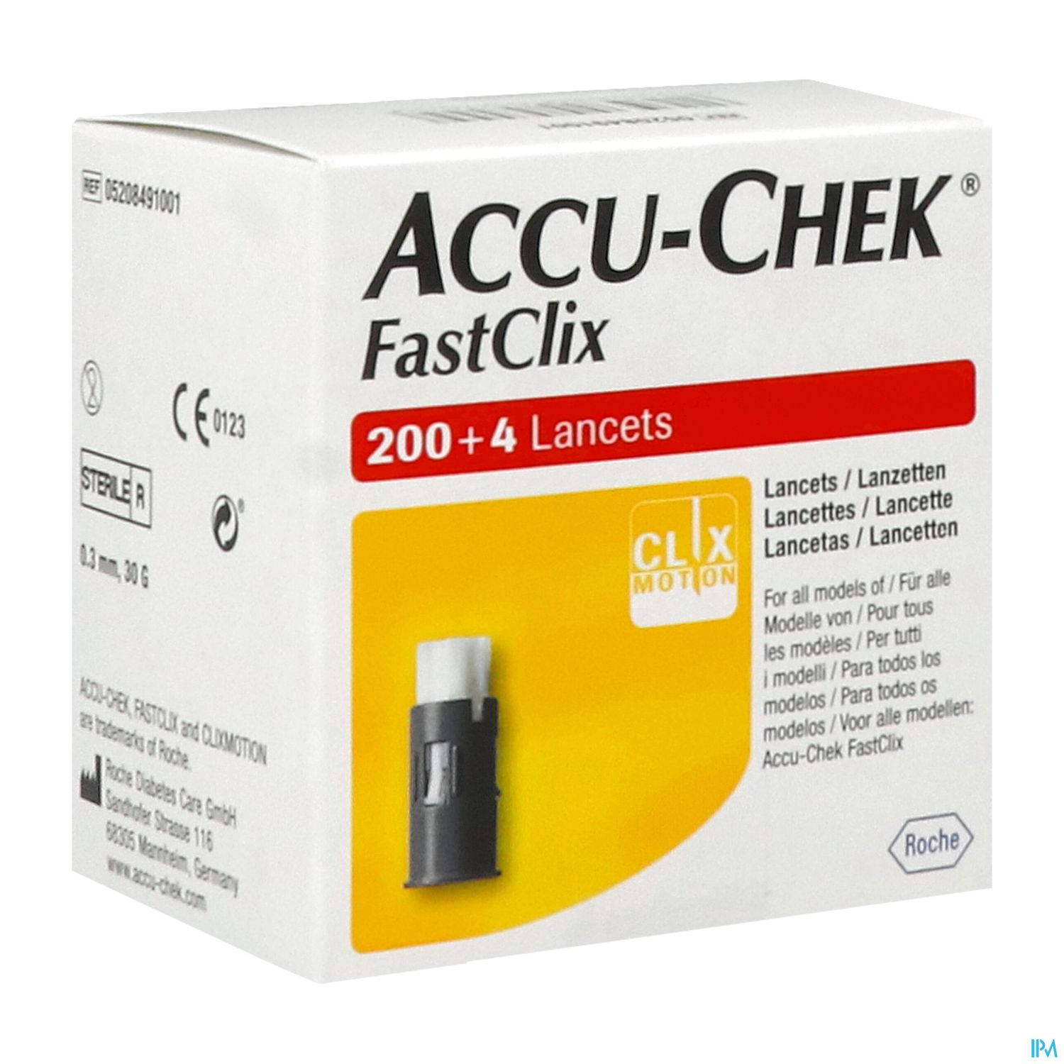 Accu-chek fastclix lancette sterile, x 204