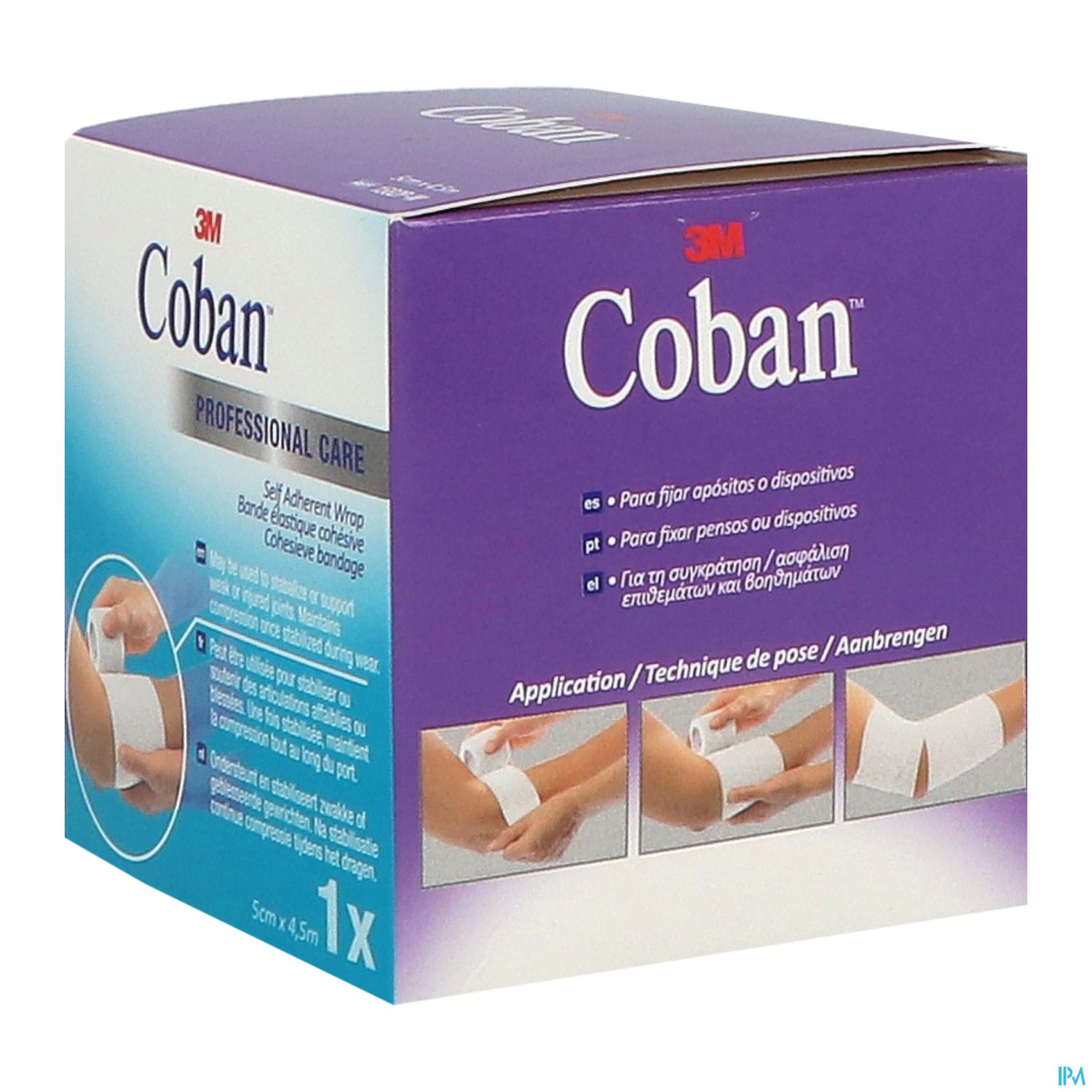 3m Coban Bande Cohesive Blanc 5cm X 2m3