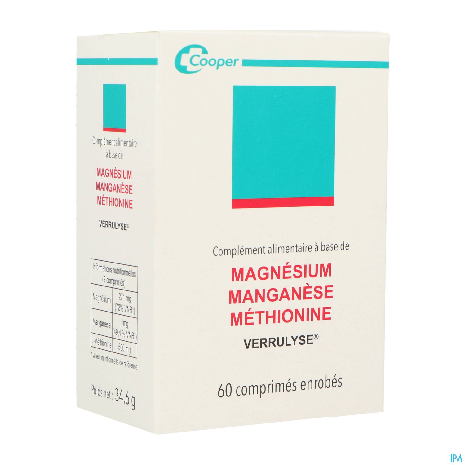 VERRULYSE METHIONINE CPR BTE 60