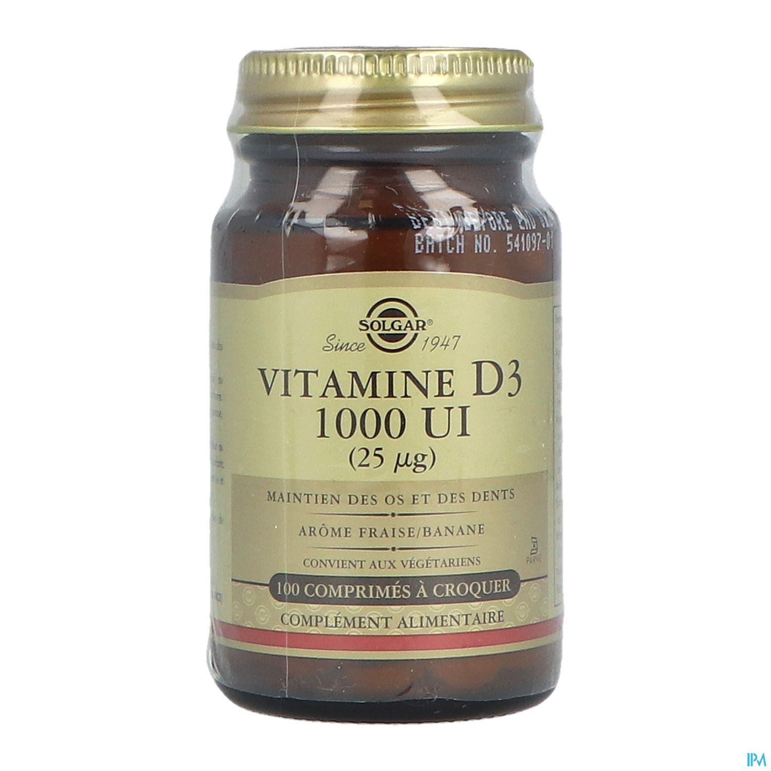 Solgar Vitamine D3 1000ui Comprime 100