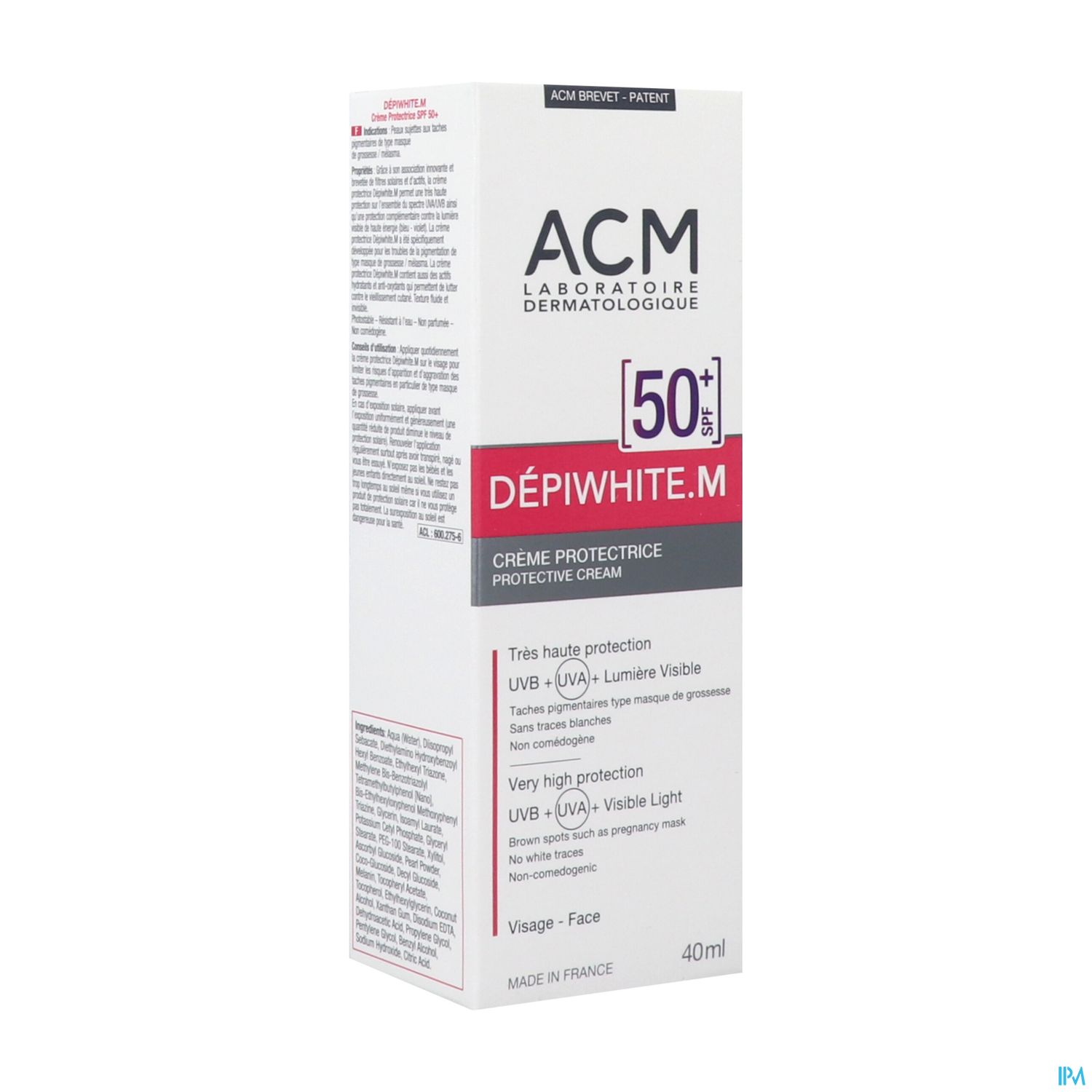 Depiwhite M Ecran Solaire Creme Fl Pompe 50ml