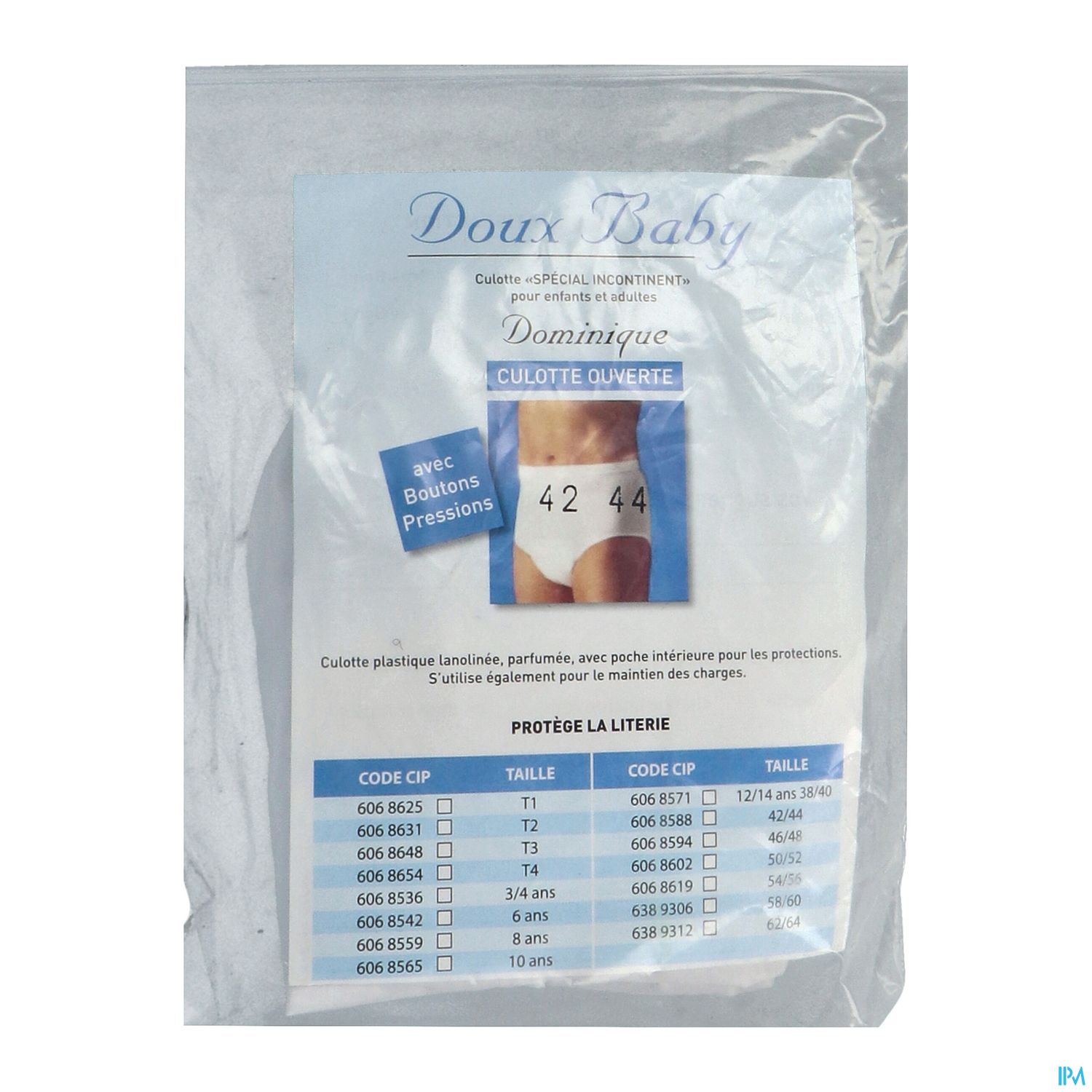 Dominique Doux Baby Culotte Parf Ouvrante T38/40