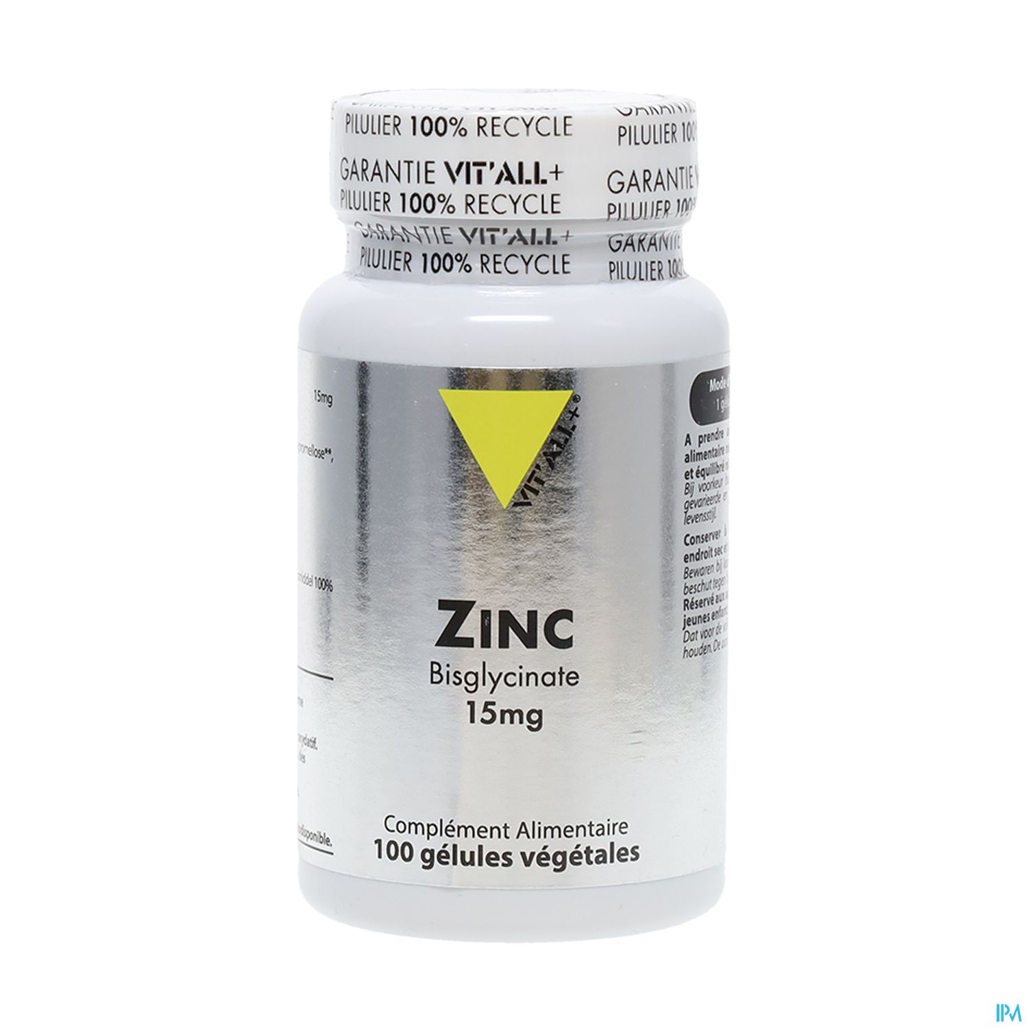Vit All+ Zinc Bisglycinate 15mg Gelule 100