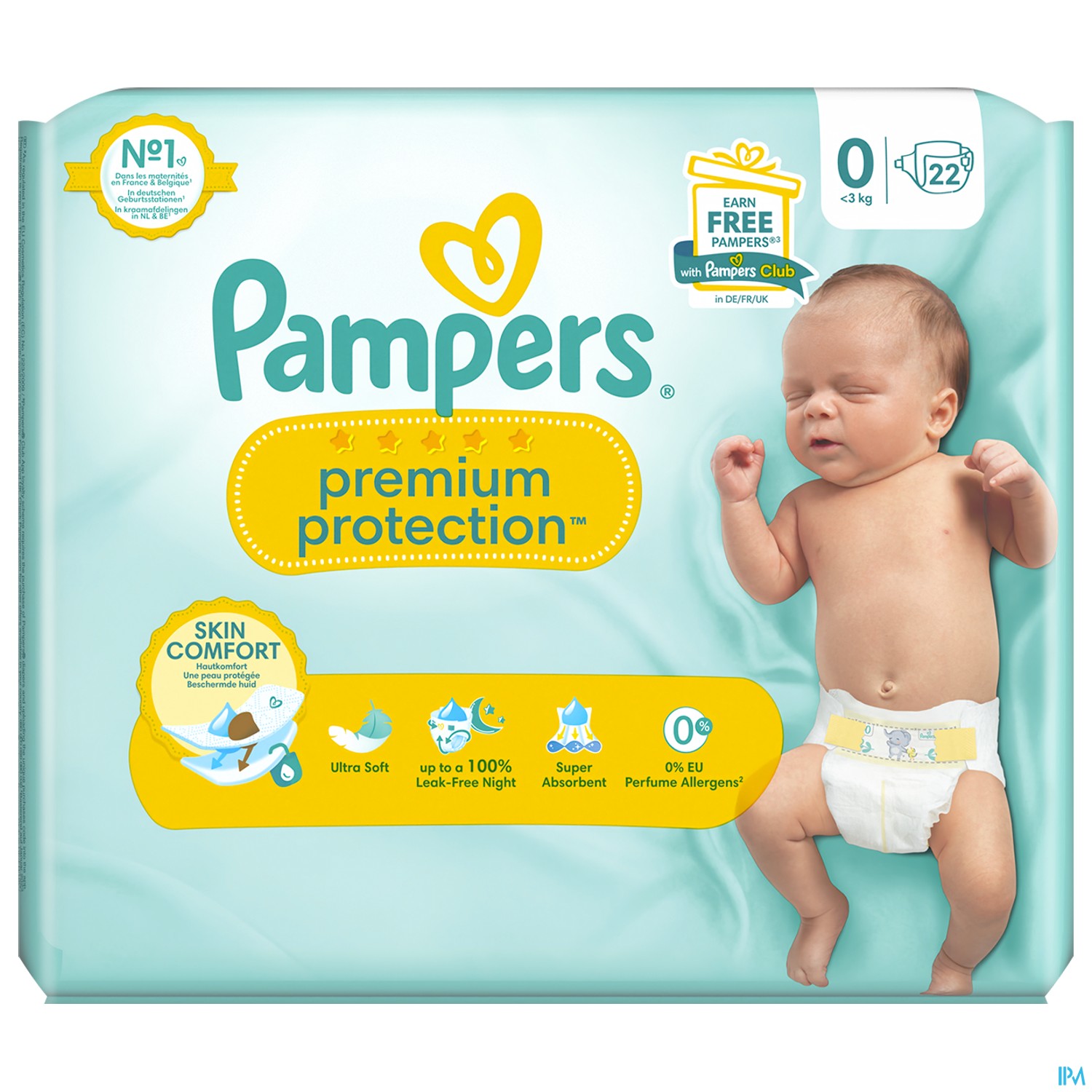 PAMPERS PREM PROT CCHE NEW BABY T0 PAQ/22