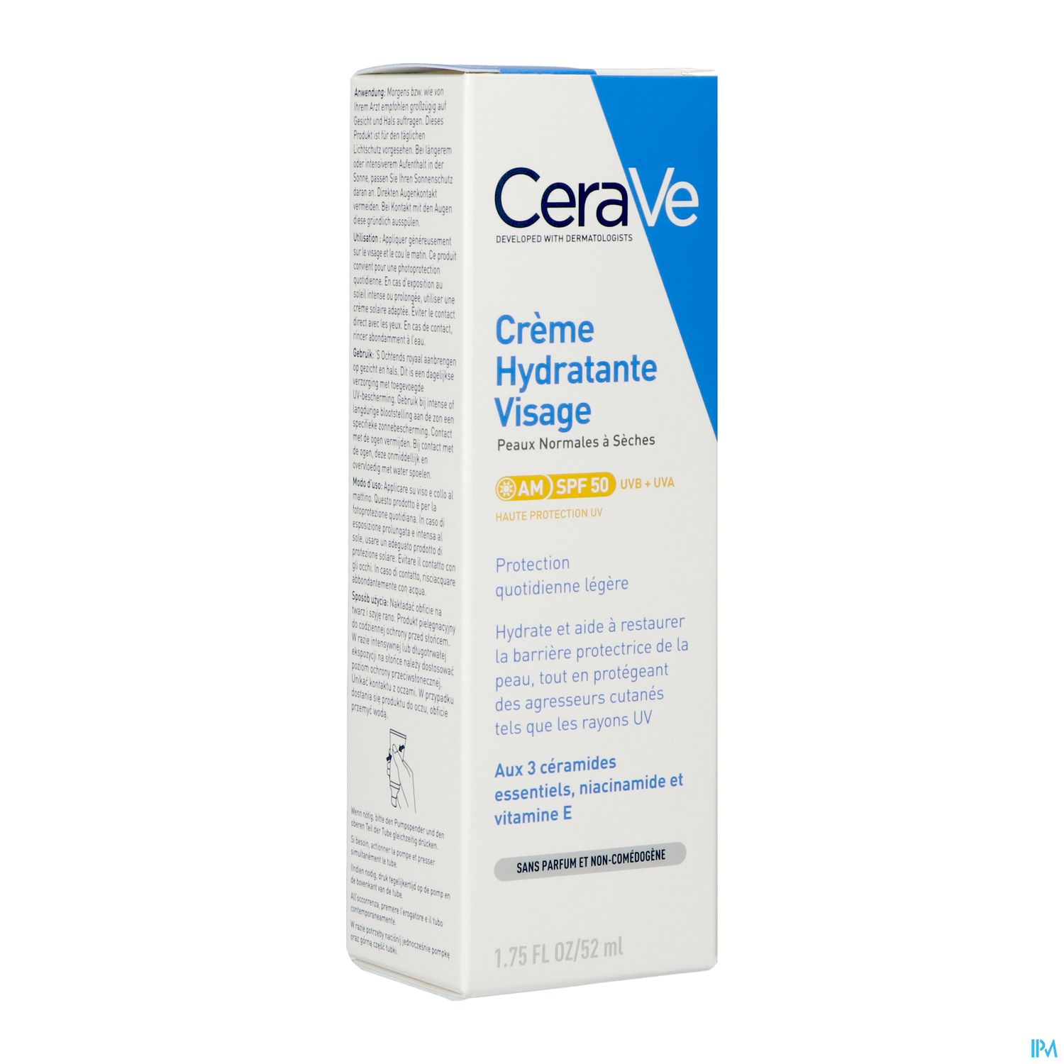CERAVE CR HYDR VIS SPF50 JOUR 52ML